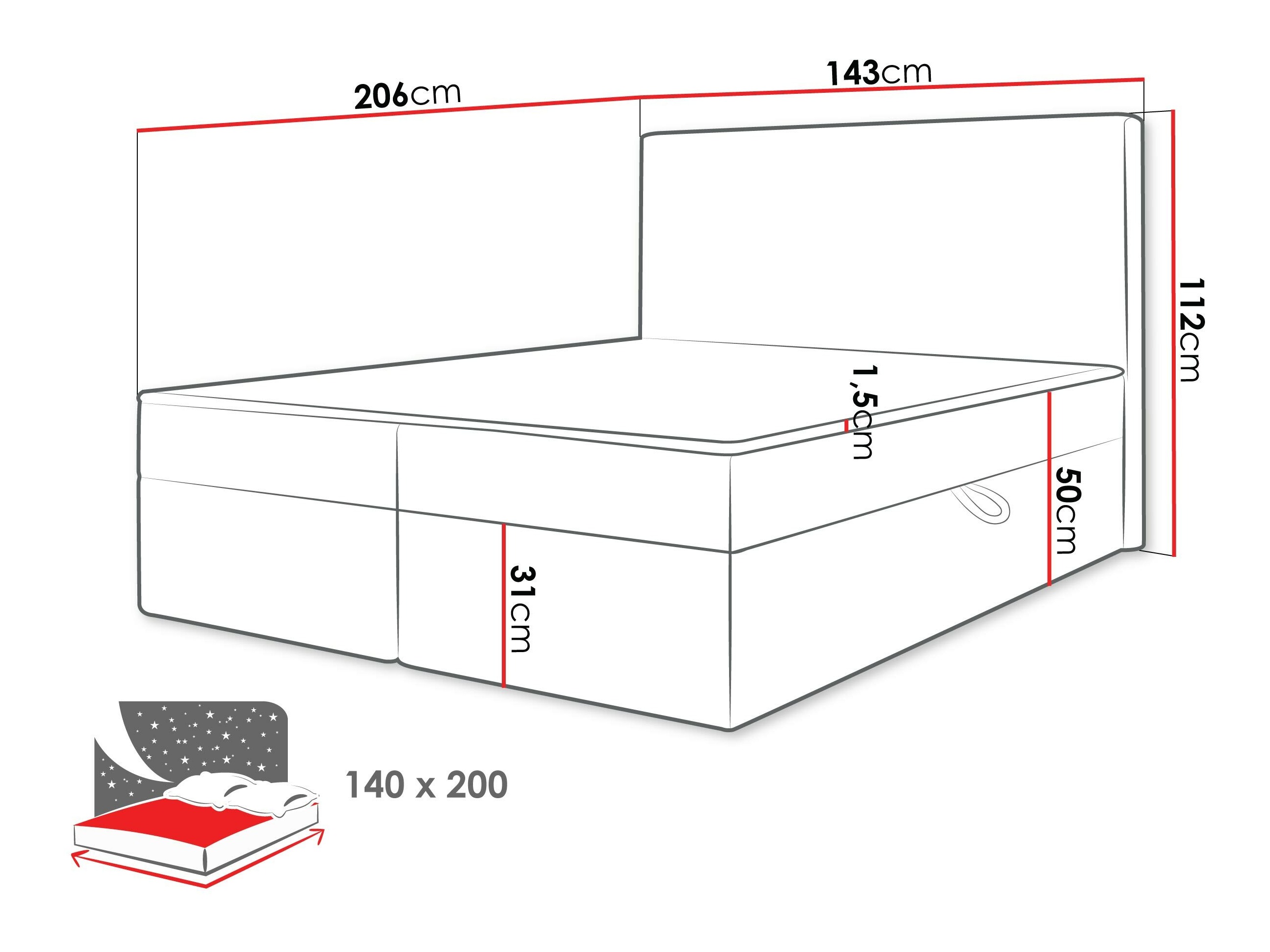 Cama continental Comfivo Arbitas (Ambience 02)