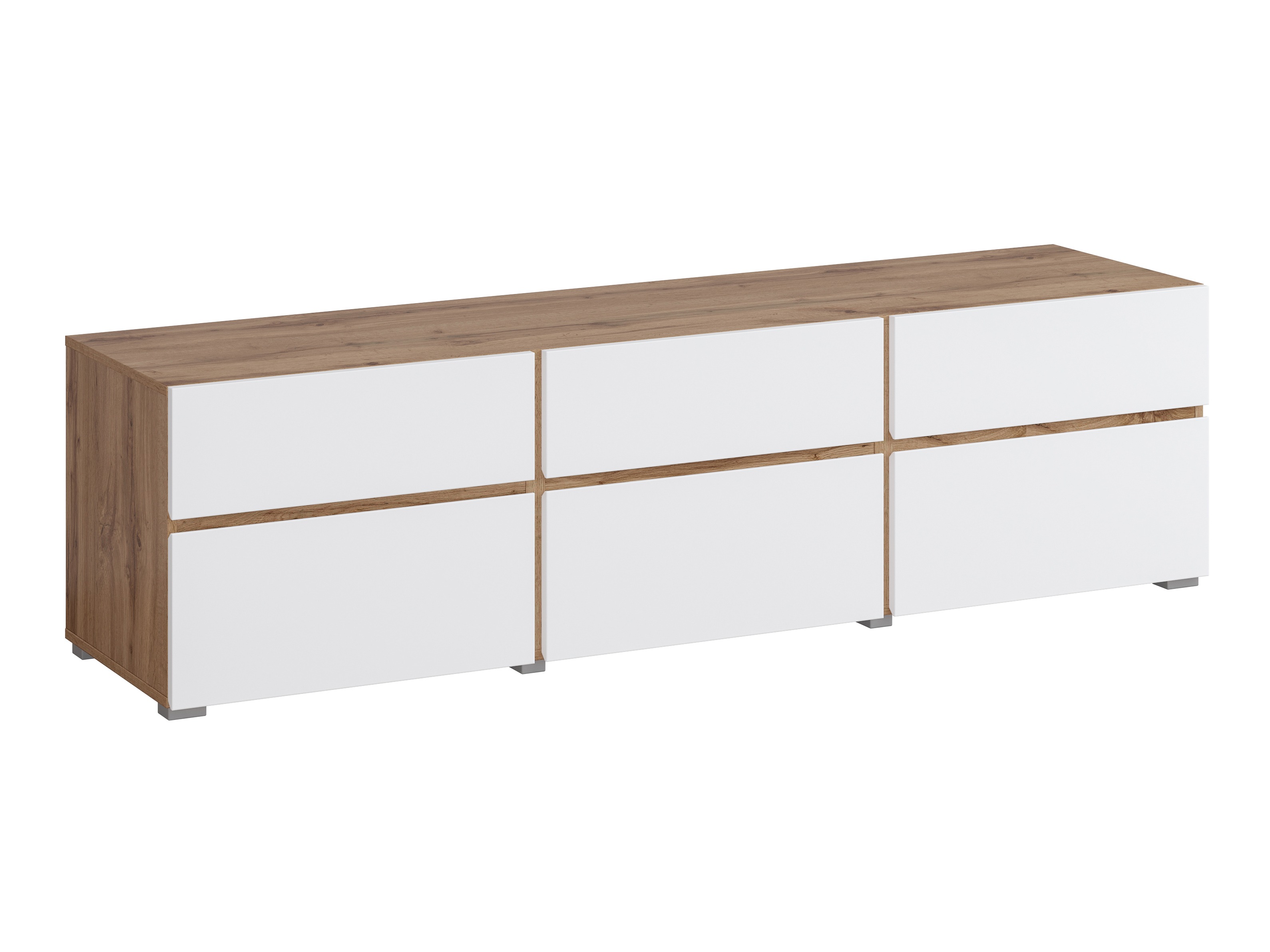 Mueble TV Alfere 102 (Roble wotan + Blanco)