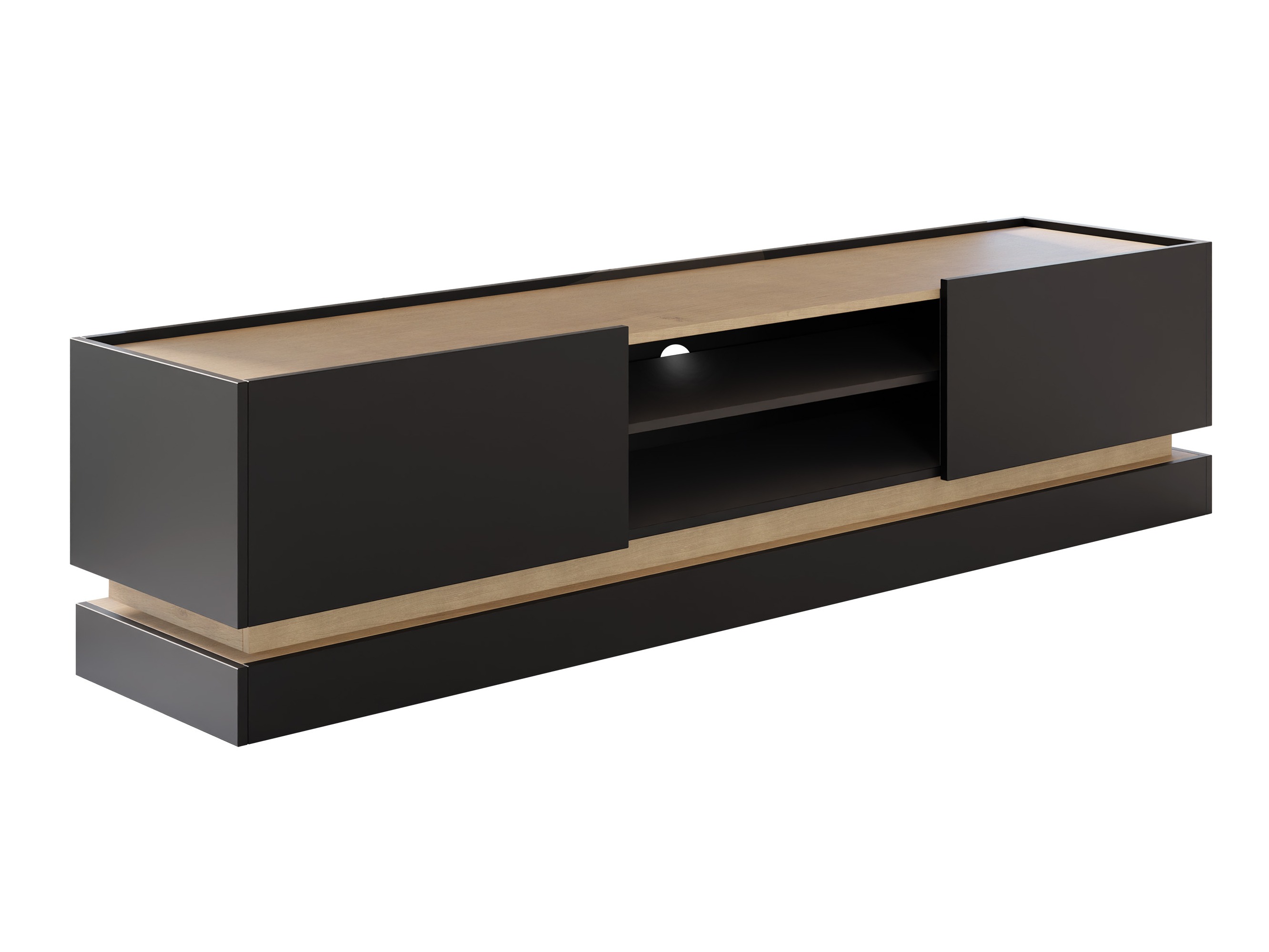 Mueble TV Comfivo Dalvenu 102 (Negro + Roble)