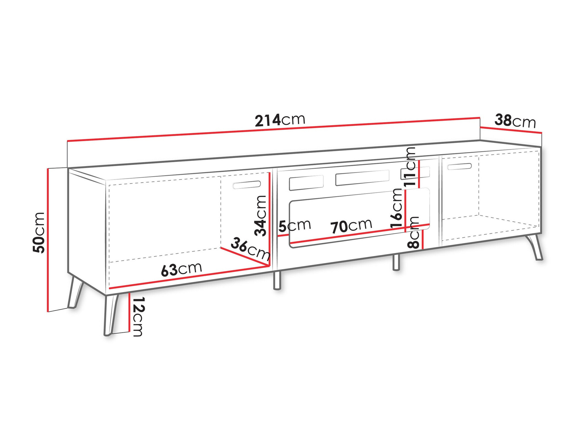 Mueble TV SP6496 con embalaje dañado