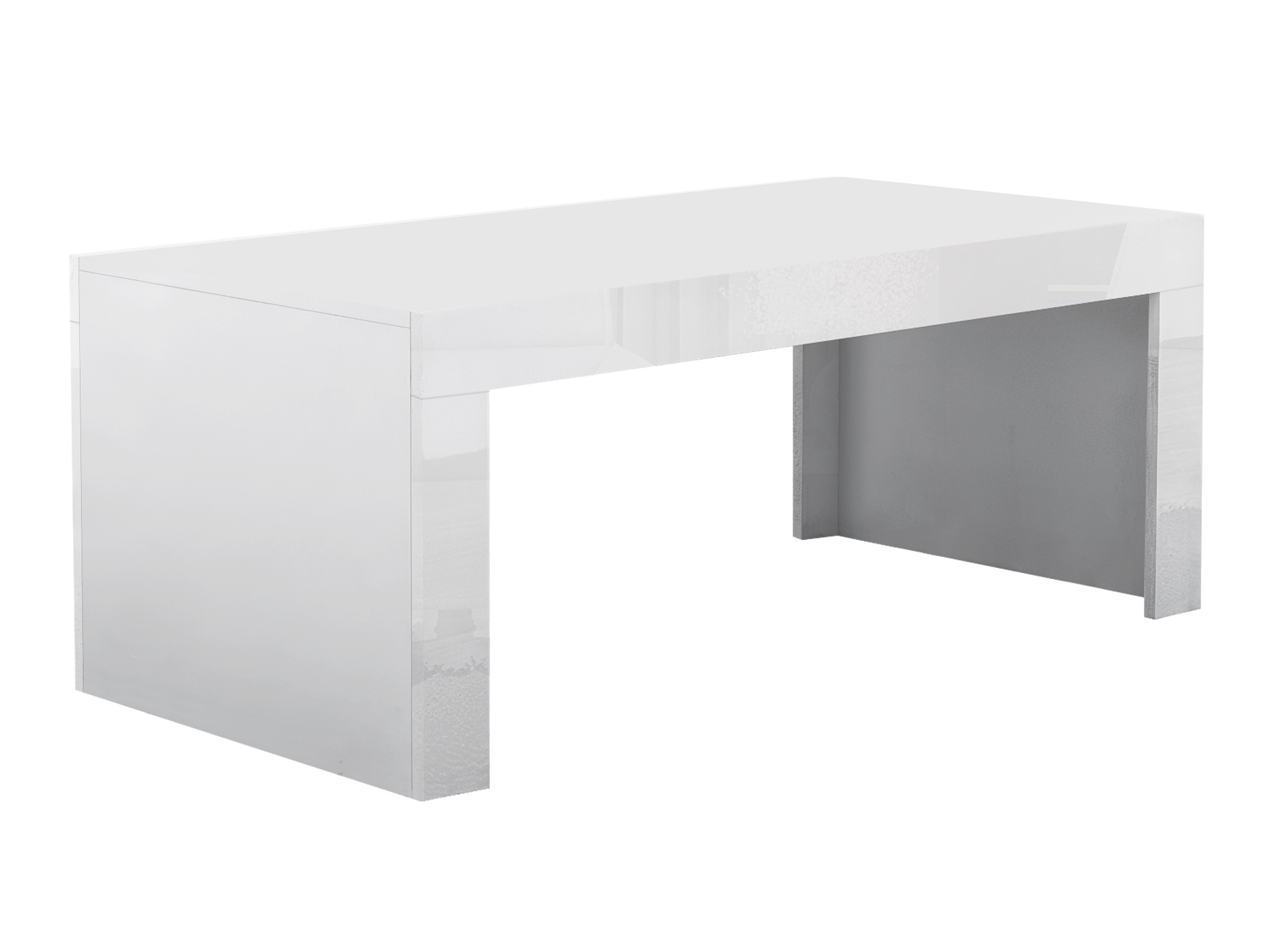 Mesa de centro Charlotte 107 (Blanco + Blanco brillante)