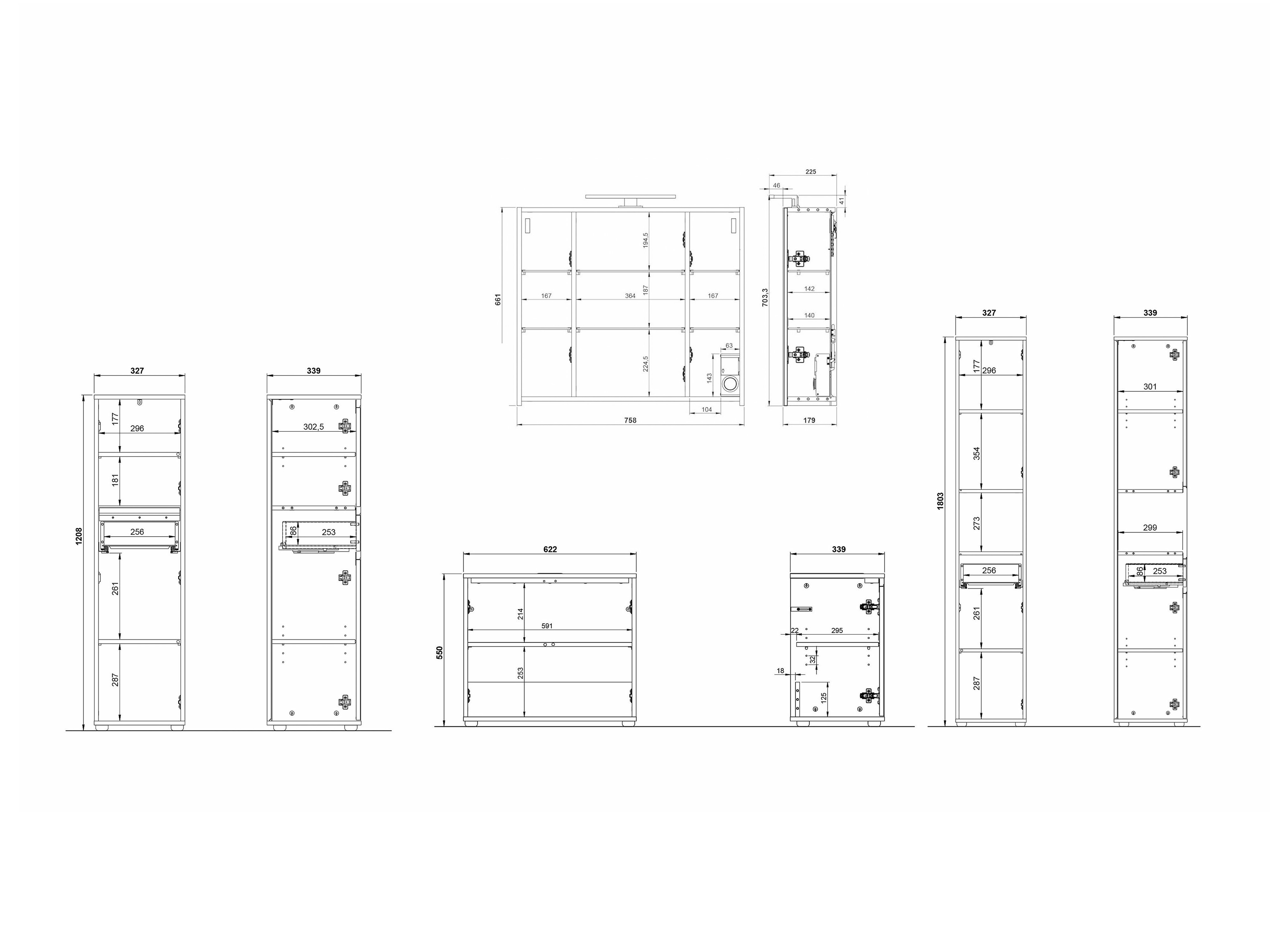 Conjunto de mueble de baño Tensona 105