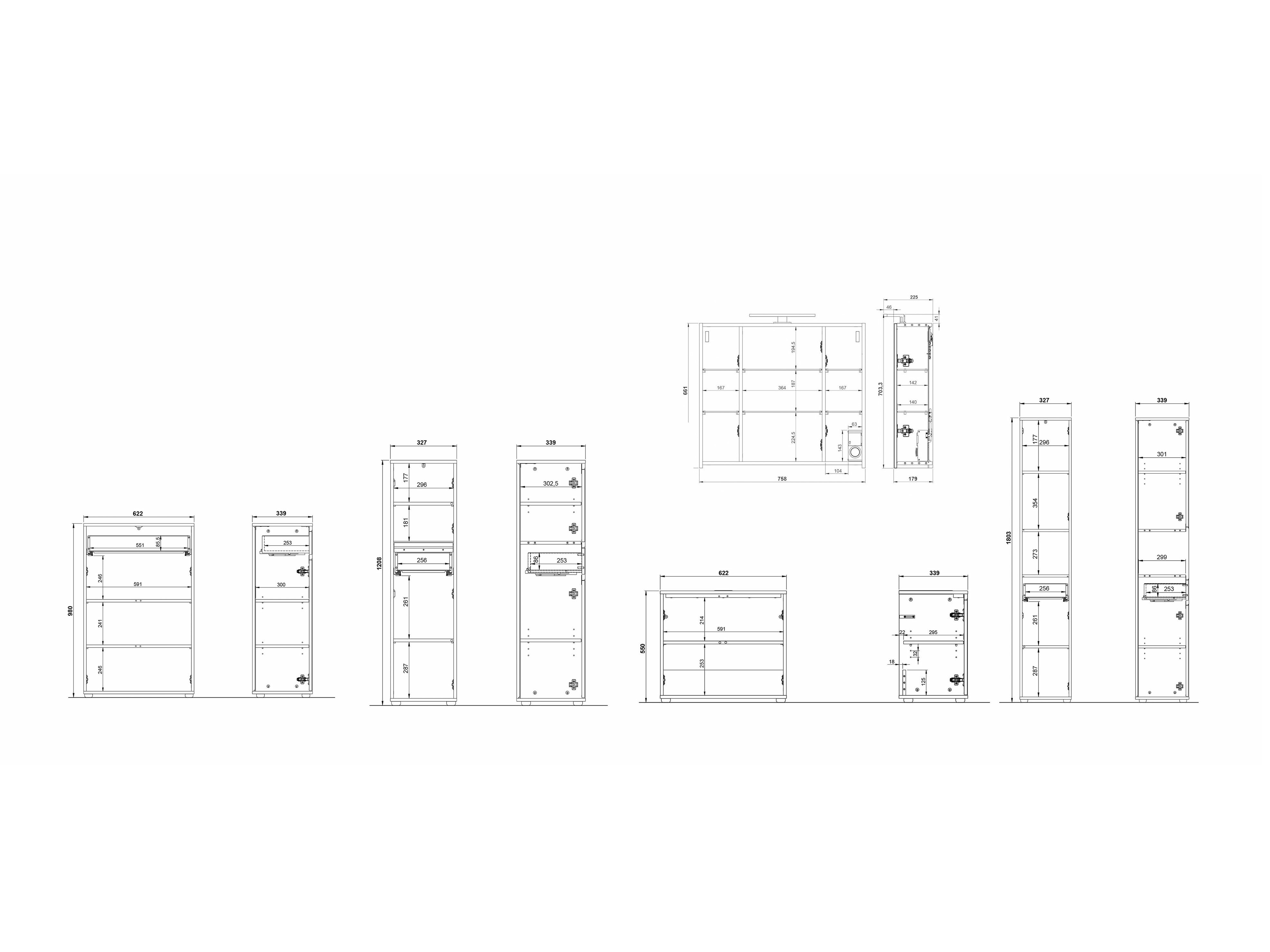 Conjunto de mueble de baño Tensona 107