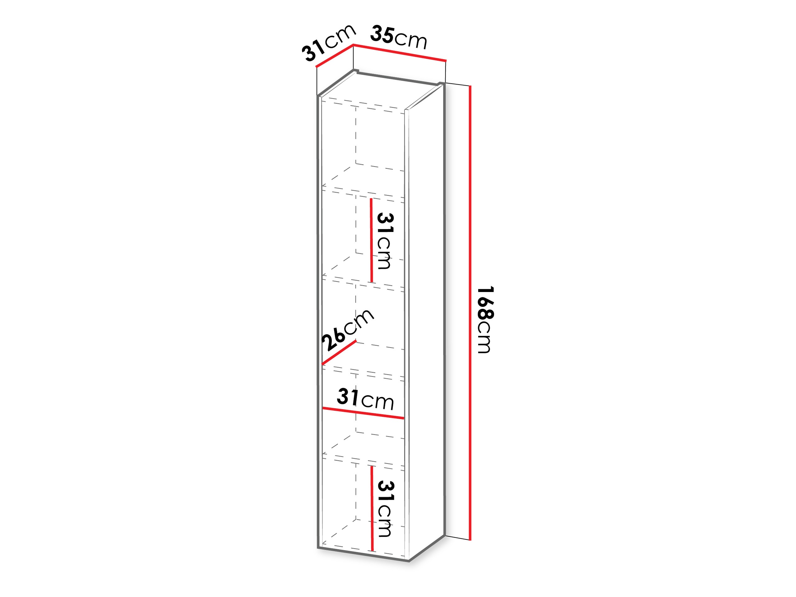 Estantería de pared Evanovu 104