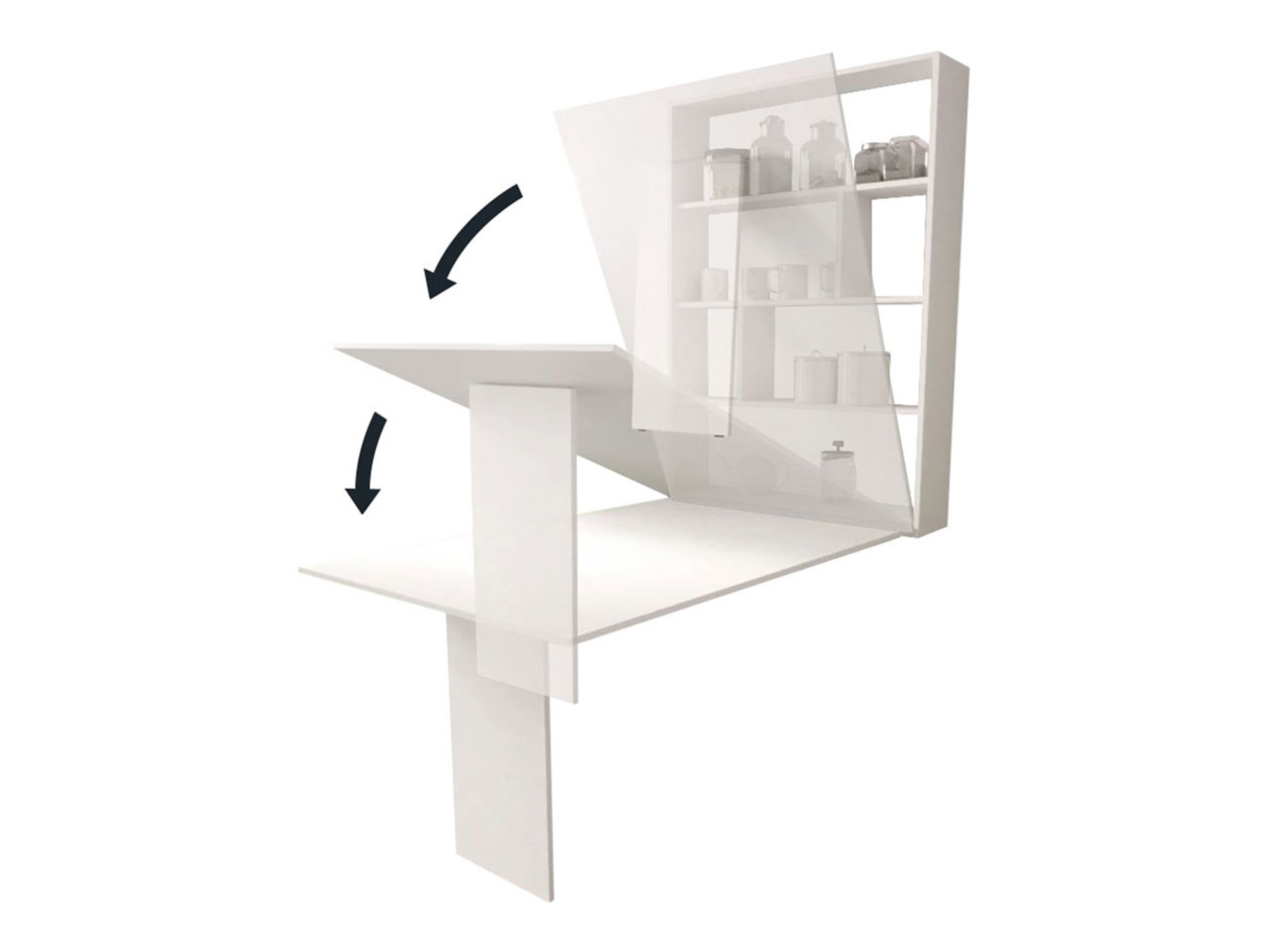 Mesa plegable Hartford 428 (Negro + Roble wotan)