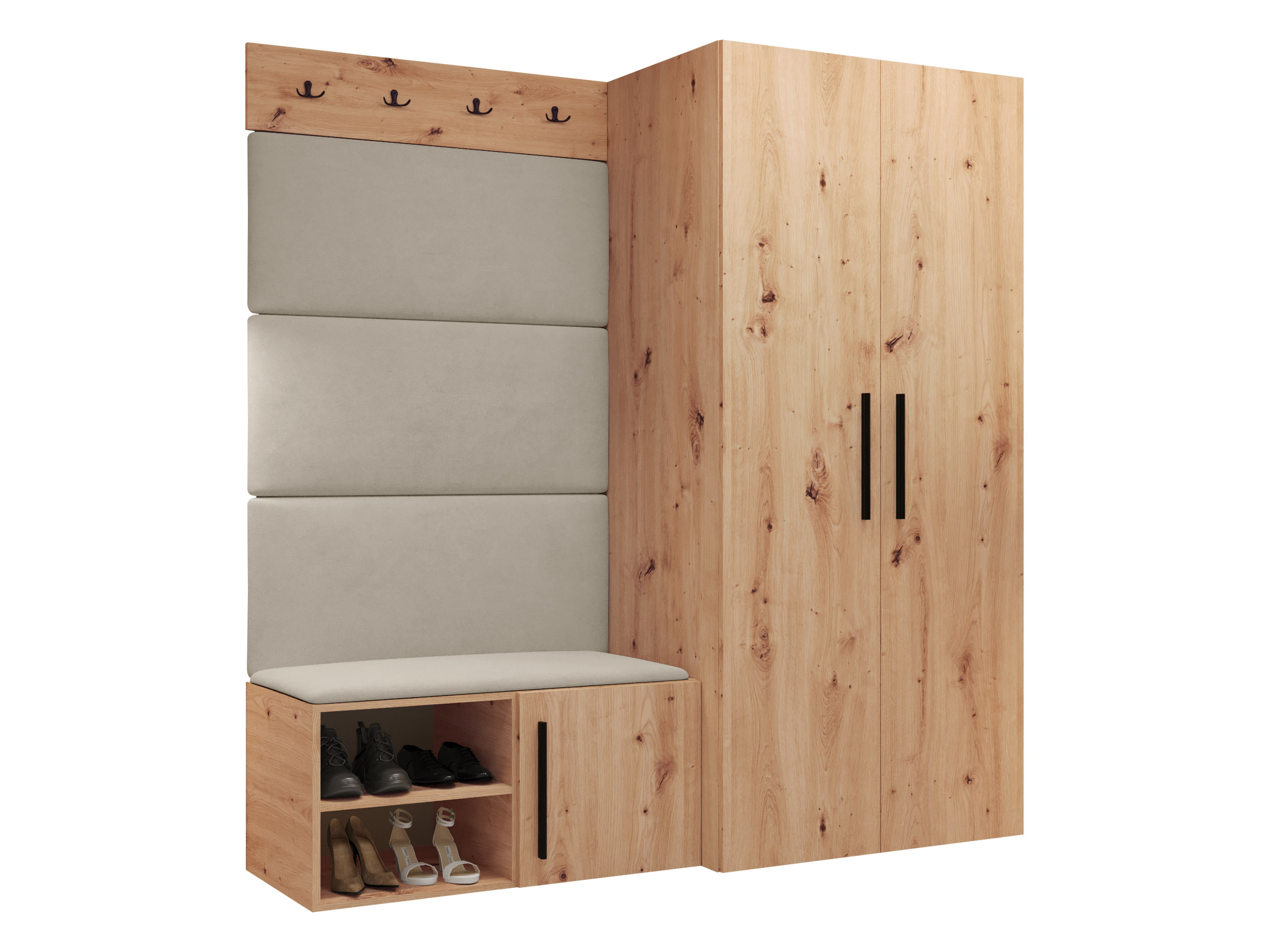 Conjunto para recibidor Hartford 526 (Roble Artisan)