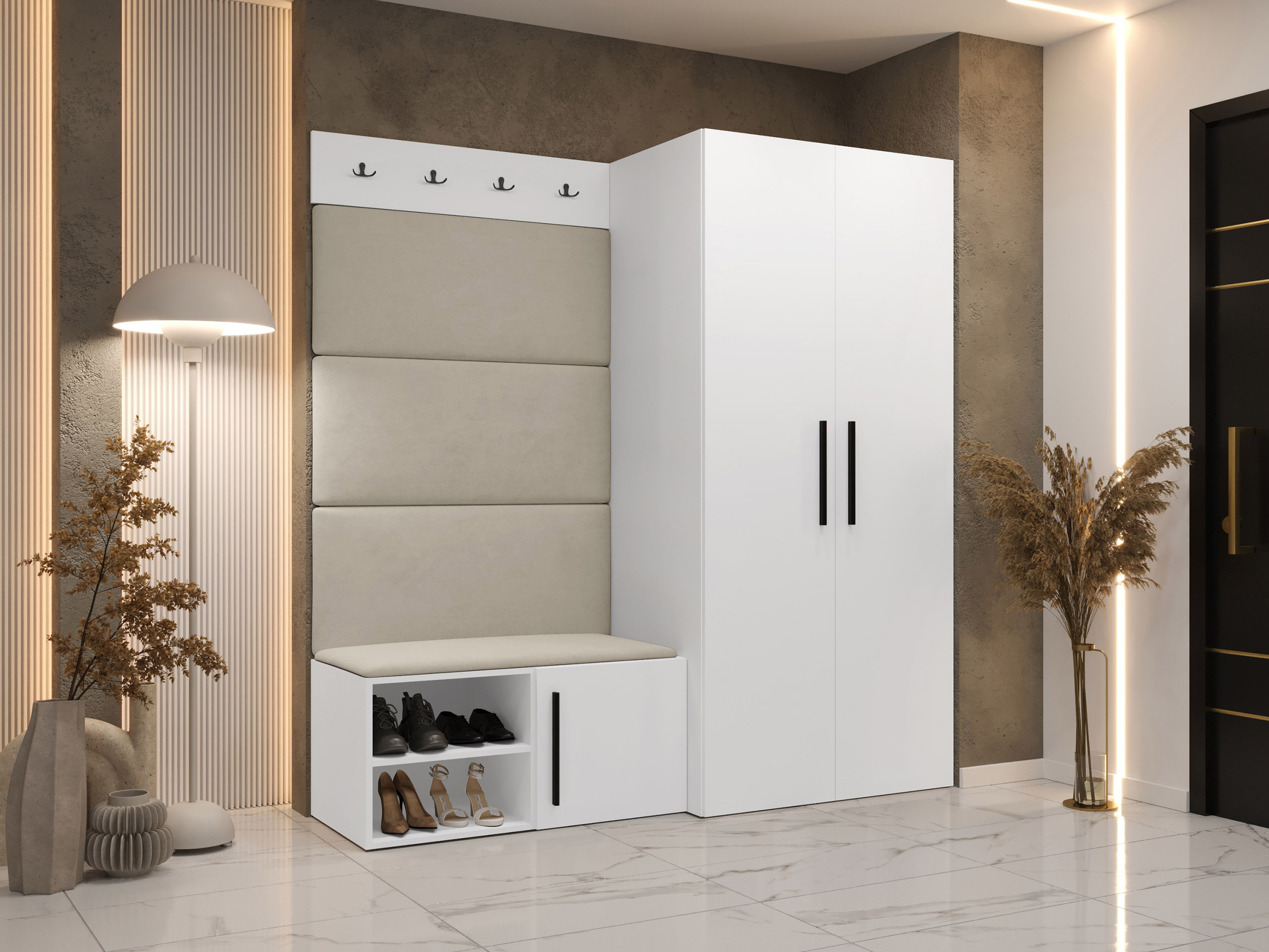 Conjunto para recibidor Nitos I (Blanco)