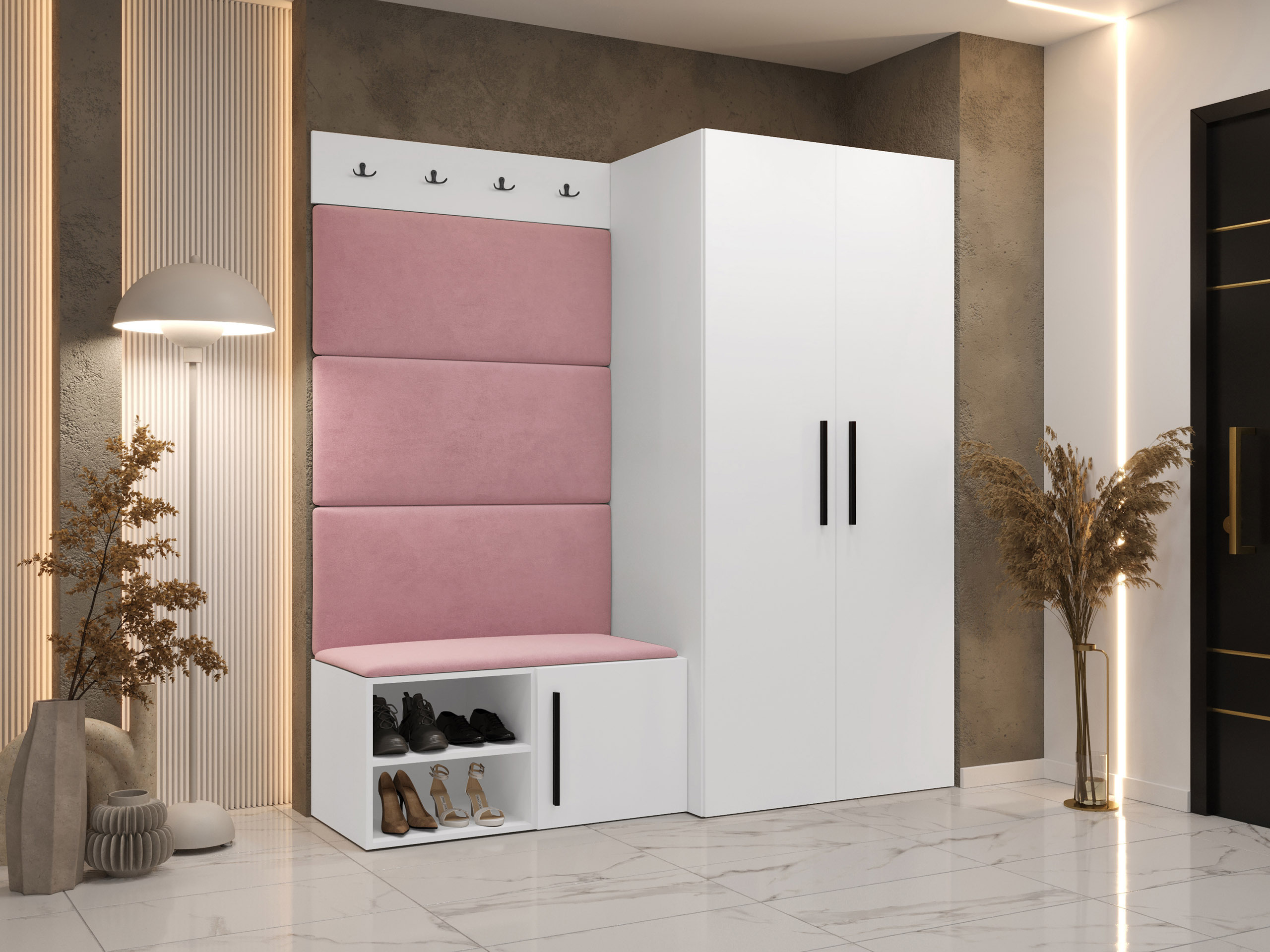 Conjunto para recibidor Nitos I (Blanco)