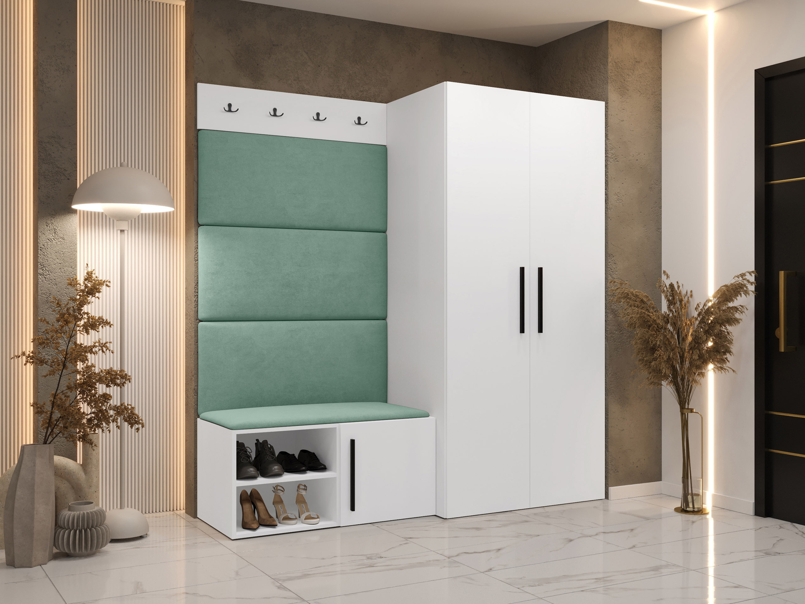 Conjunto para recibidor Nitos I (Blanco)