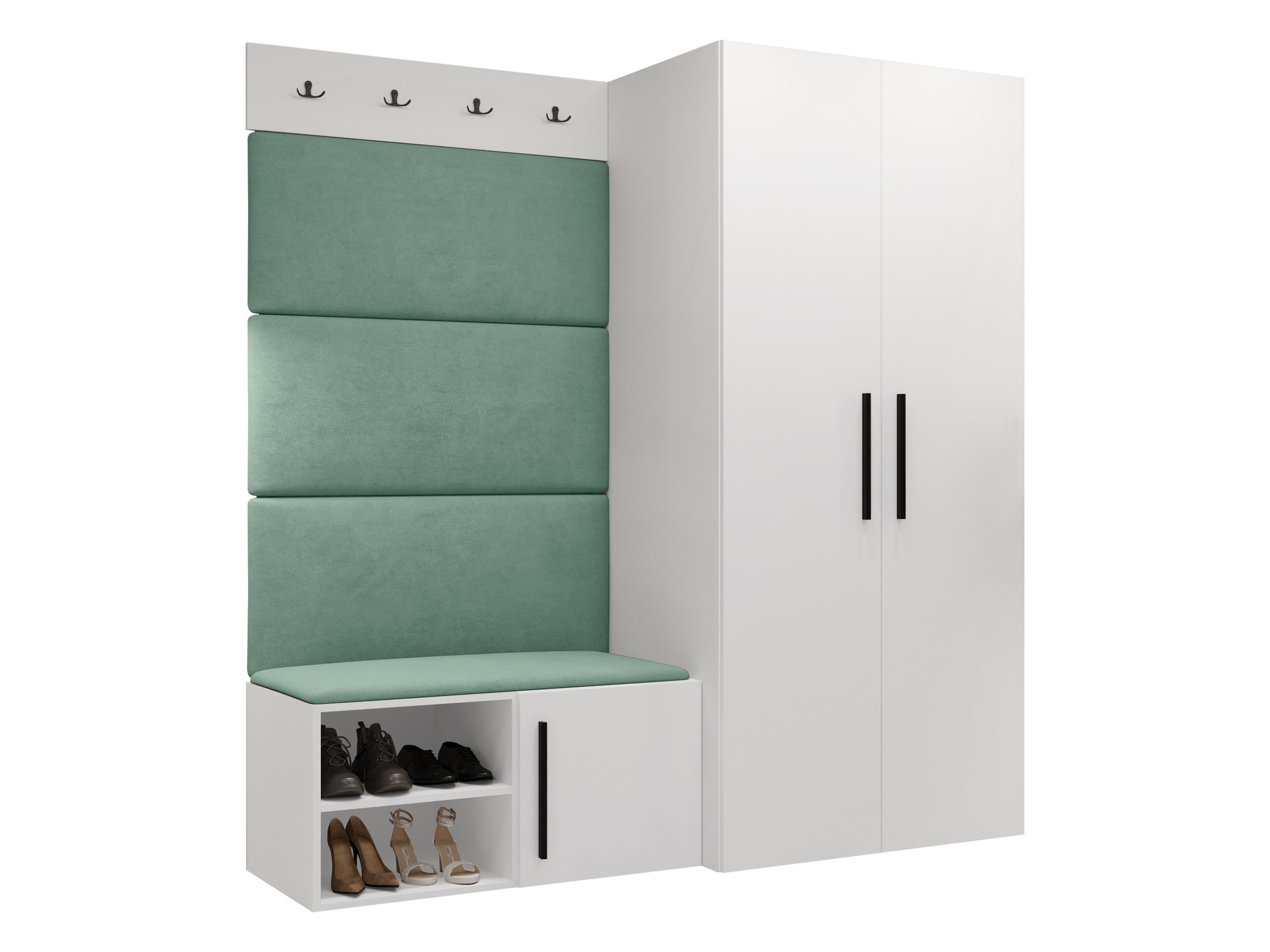 Conjunto para recibidor Nitos I (Blanco)