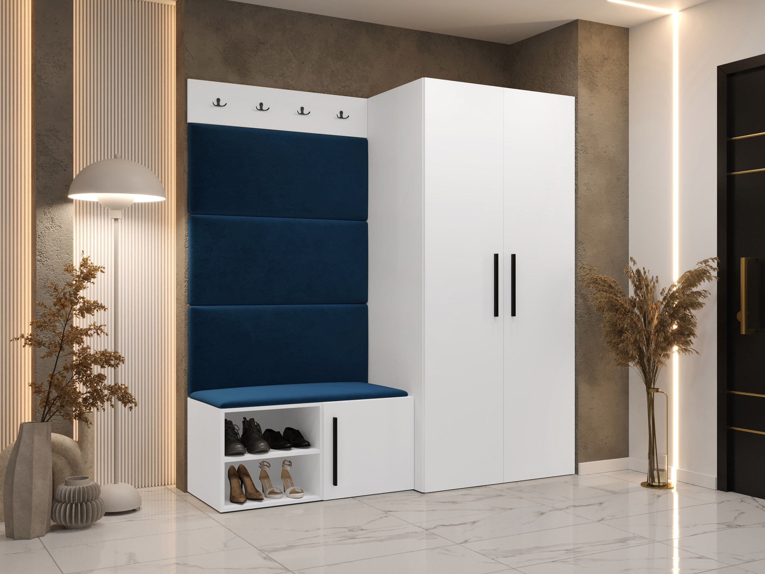 Conjunto para recibidor Nitos I (Blanco)