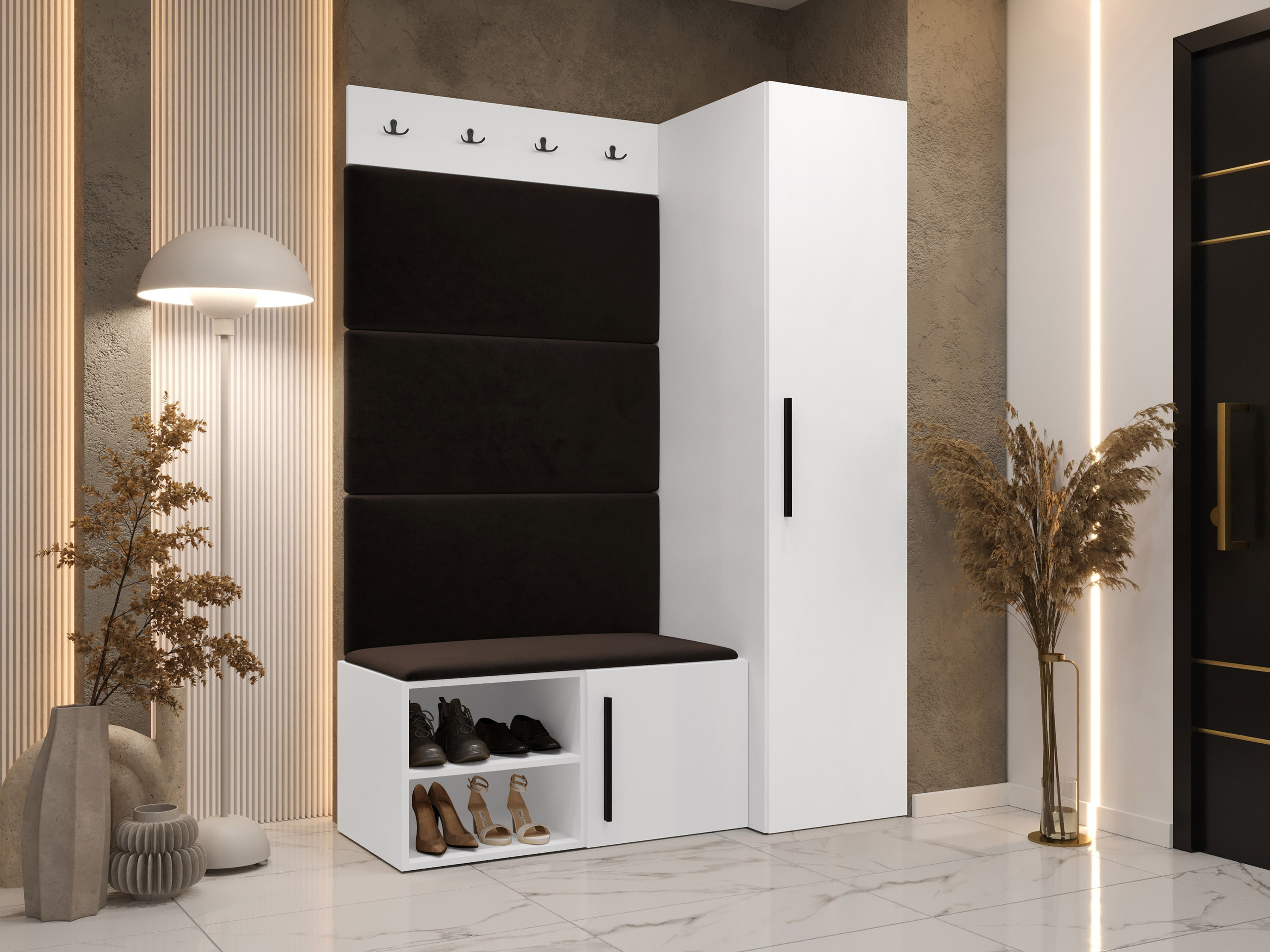 Conjunto para recibidor Nitos II (Blanco)