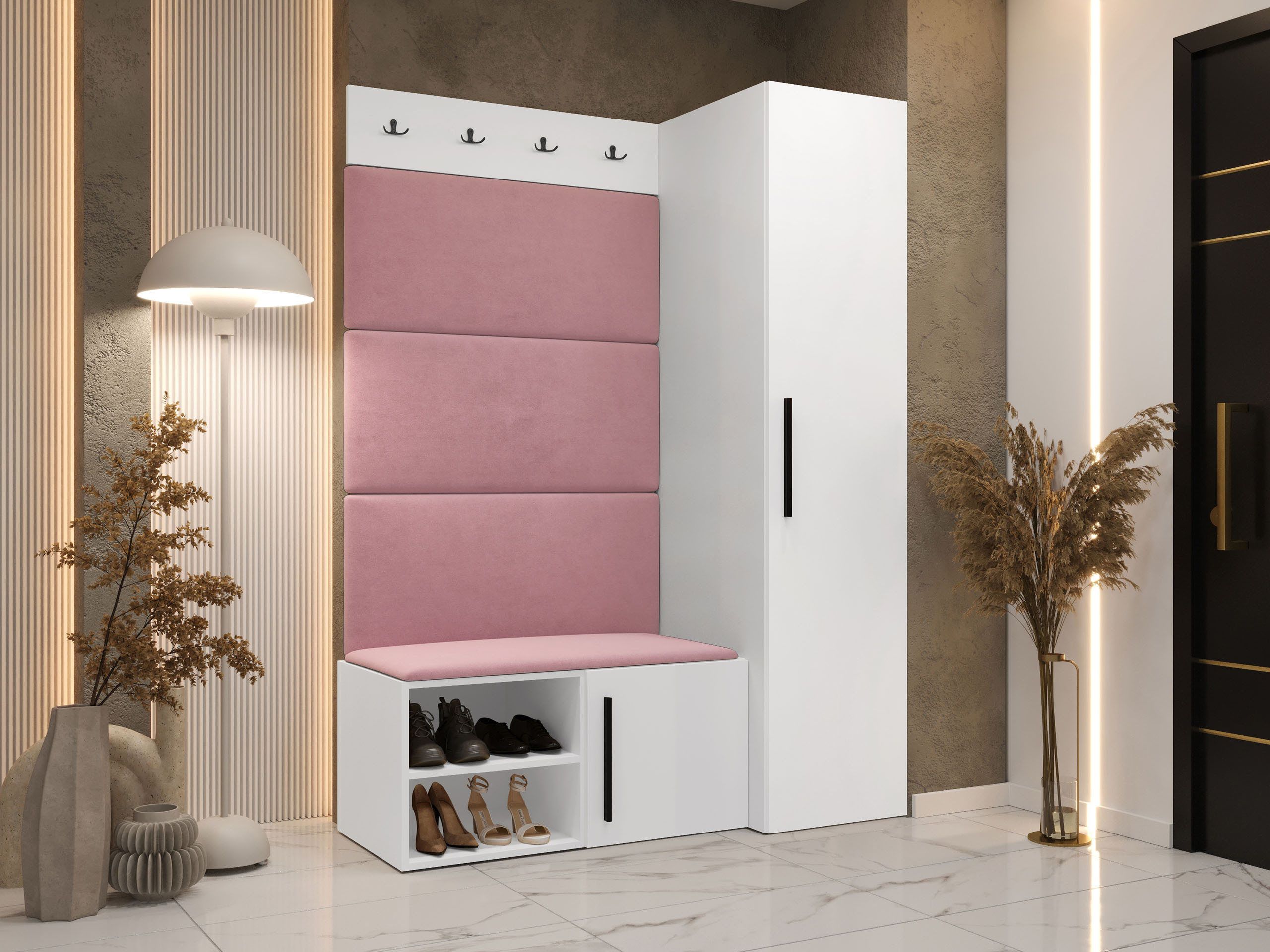 Conjunto para recibidor Nitos II (Blanco)