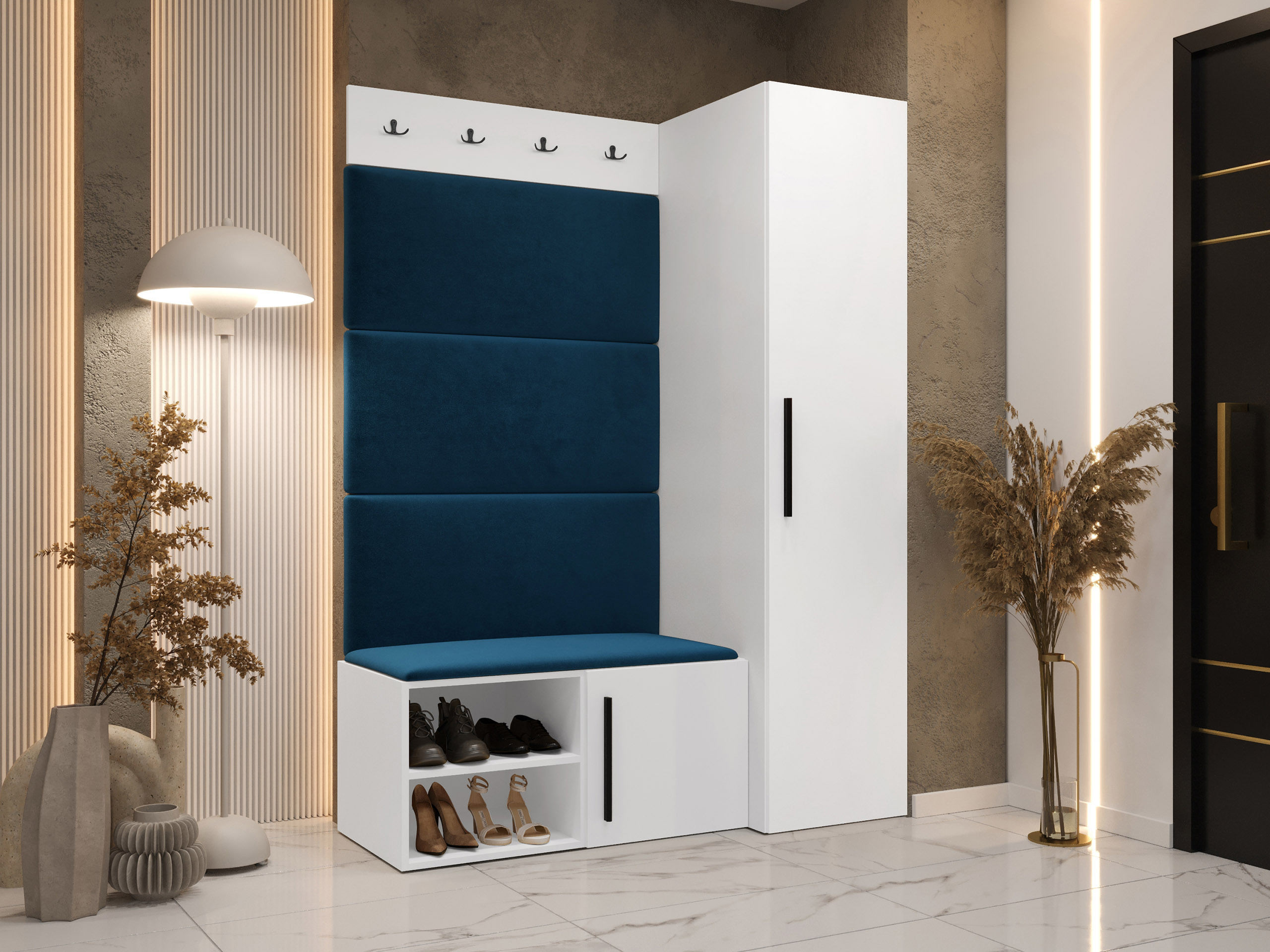 Conjunto para recibidor Nitos II (Blanco)