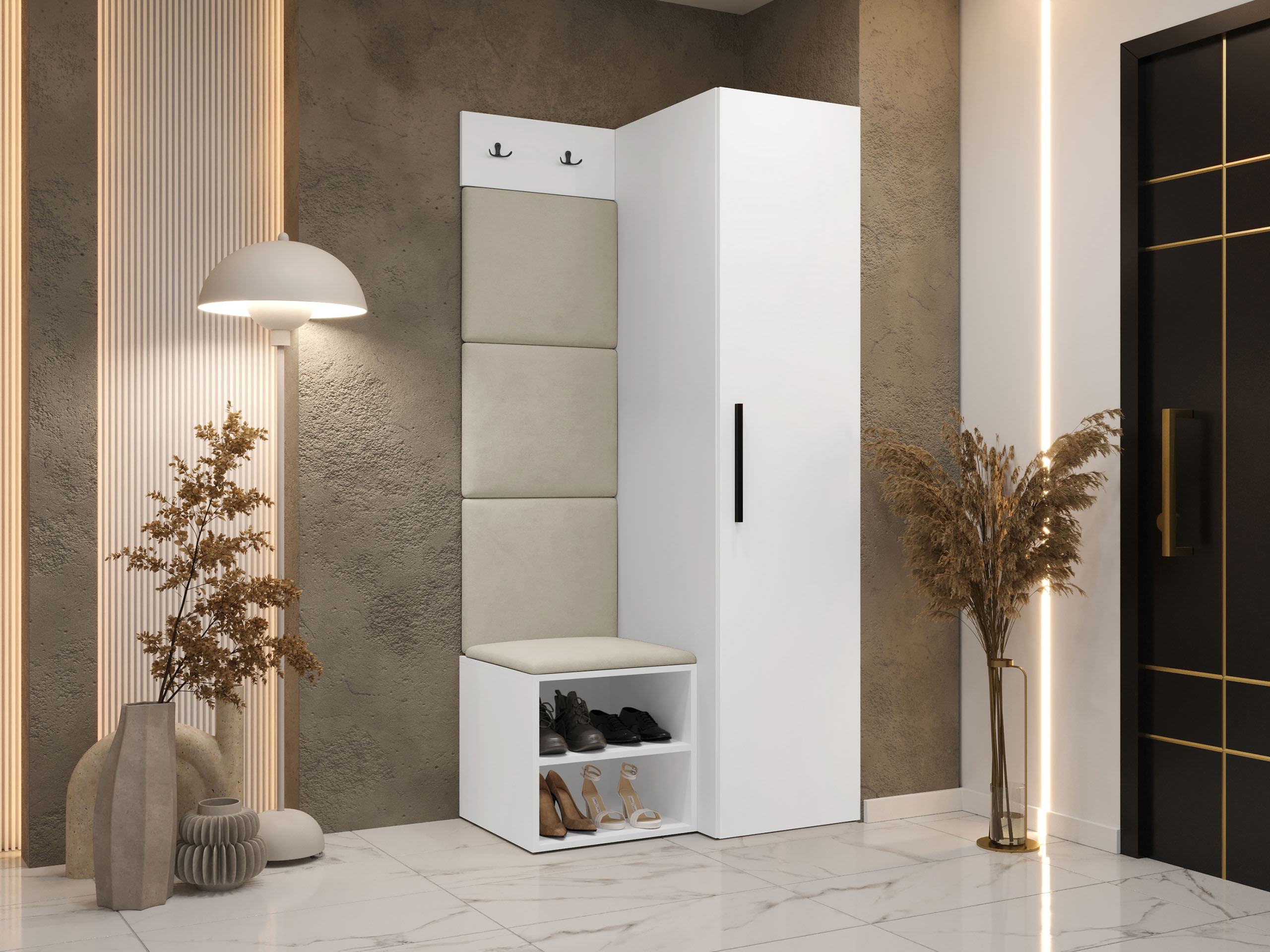 Conjunto para recibidor Nitos III (Blanco)