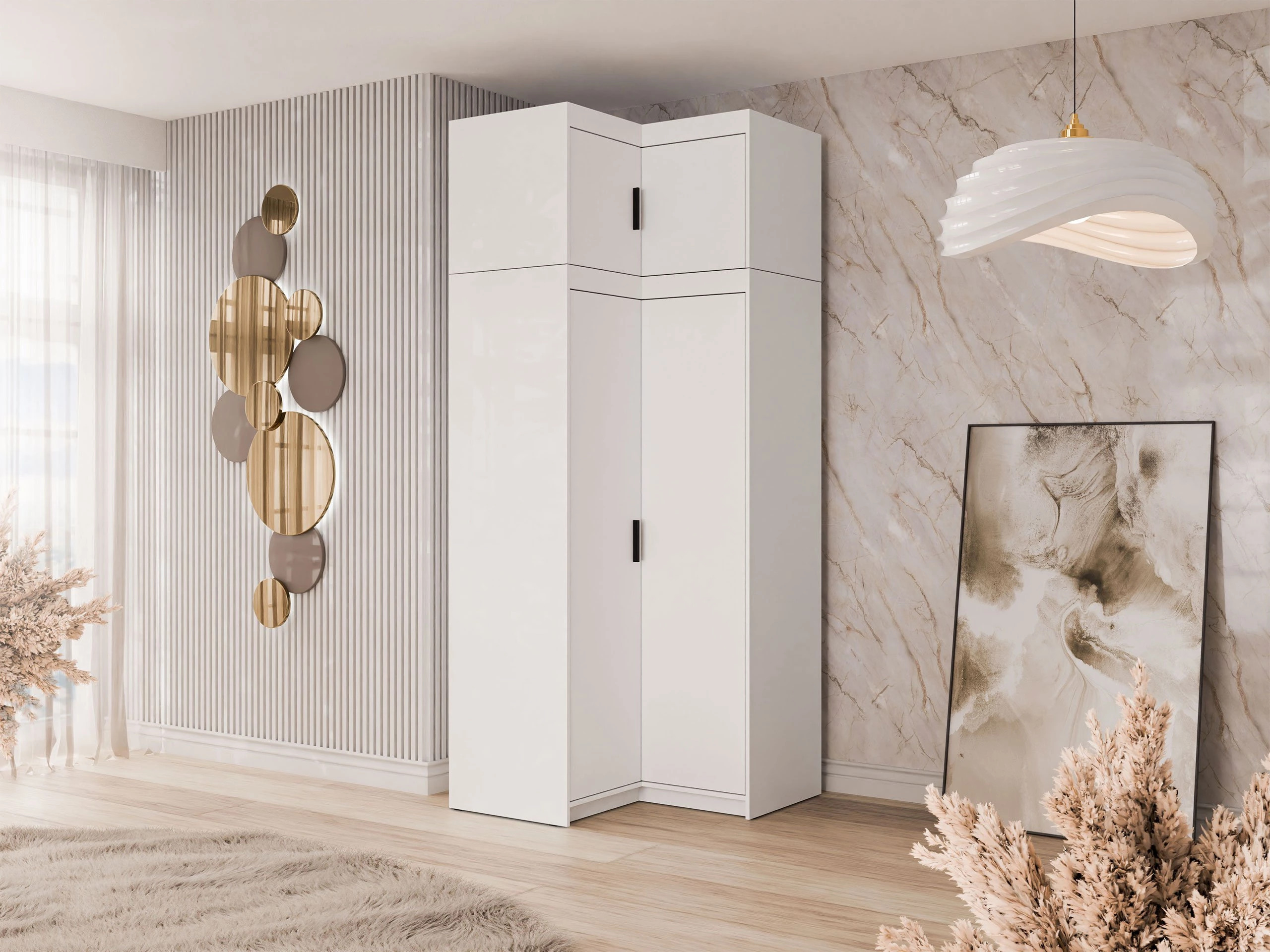 Armario de rincón Novduni 121 (Blanco)