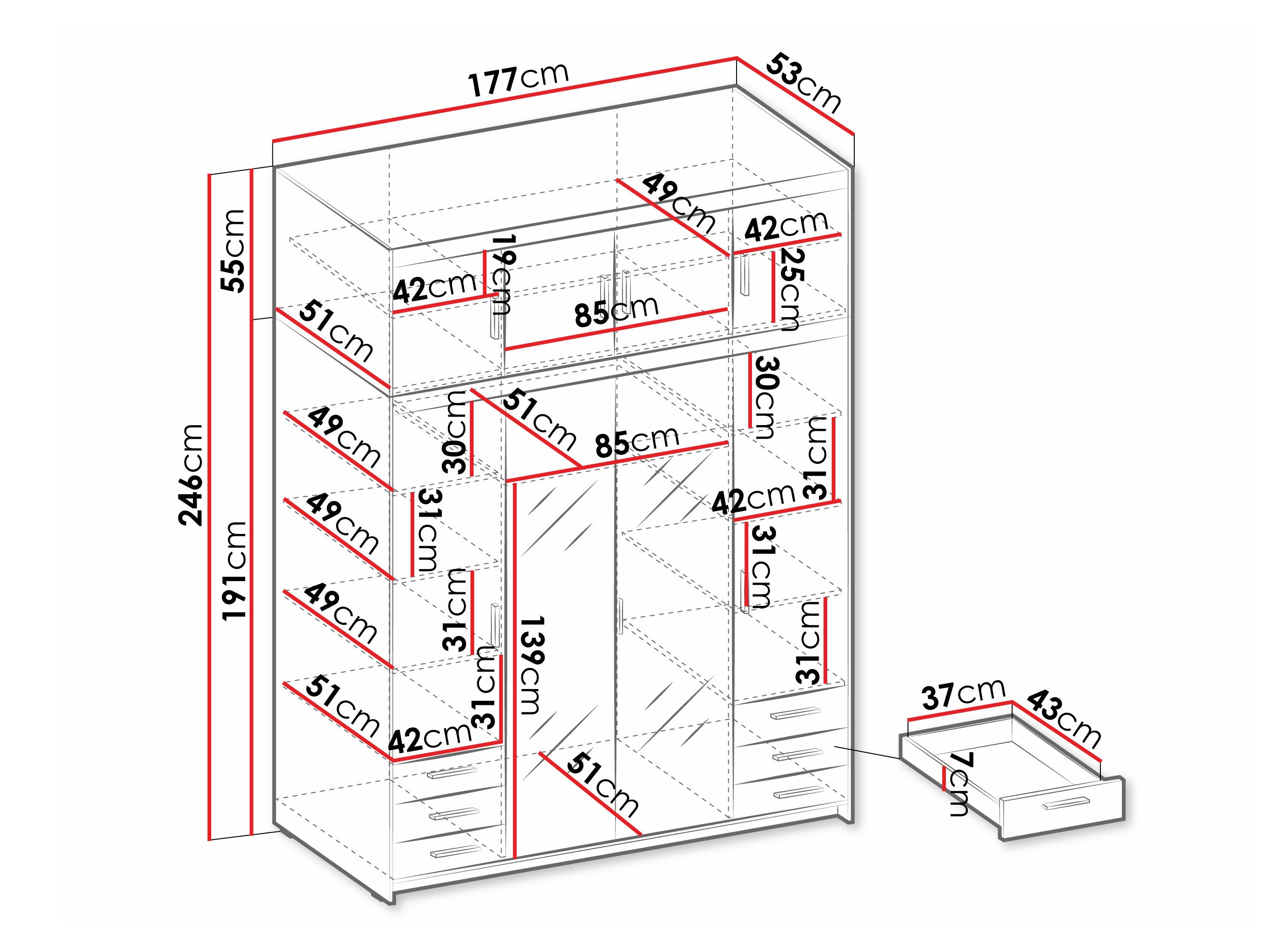 Armario Novduni 120 (Blanco)