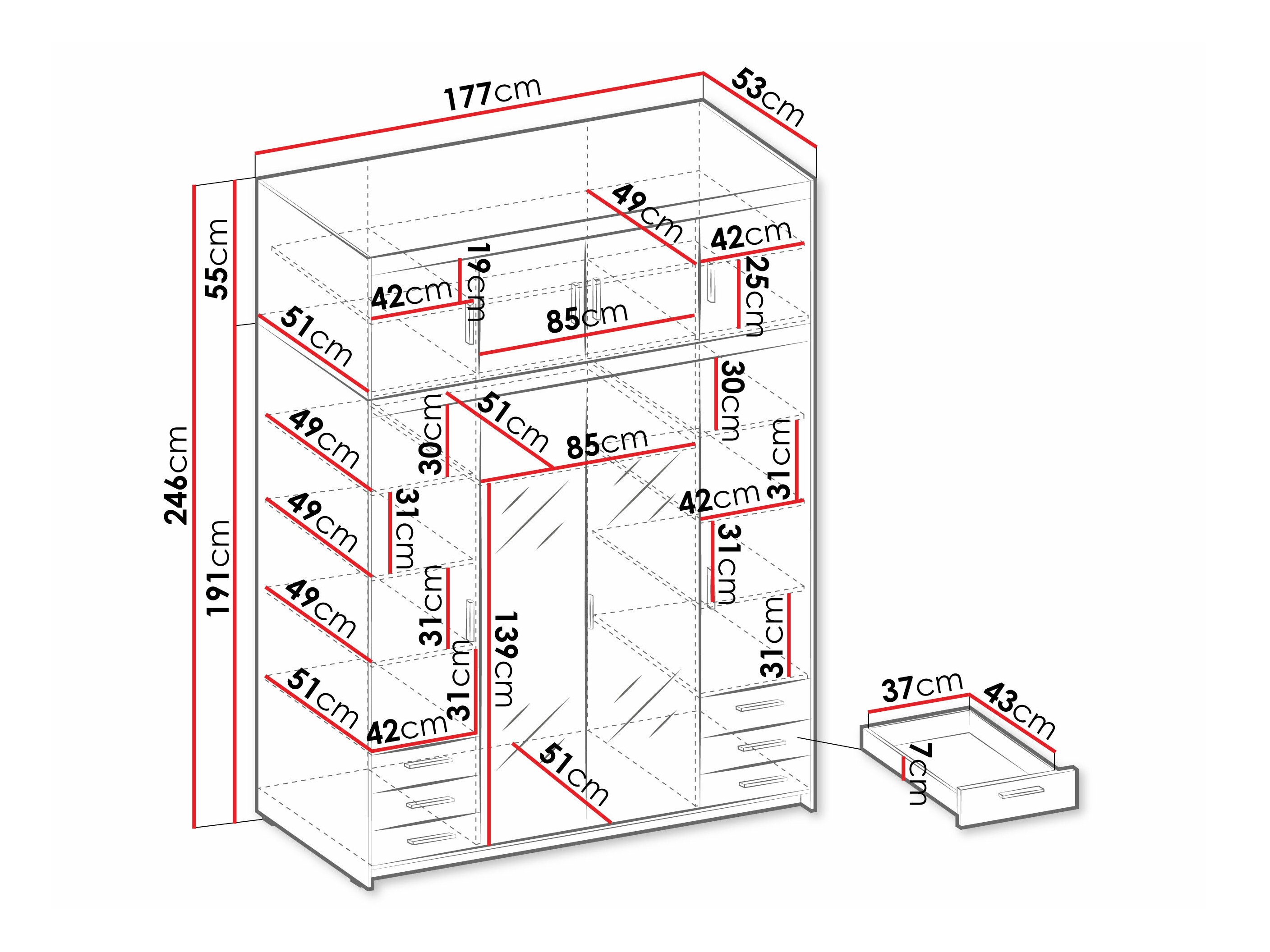 Armario Novduni 120 (Roble Sonoma)
