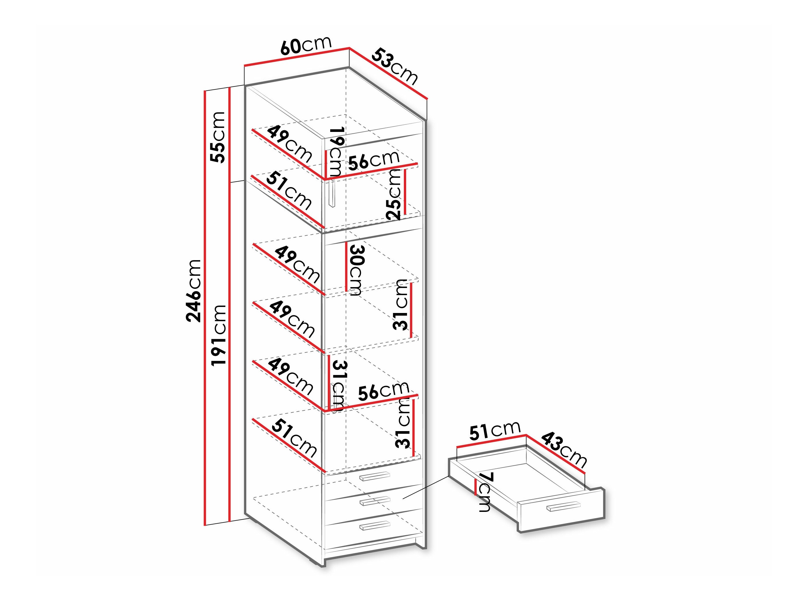 Estantería Novduni 111 (Roble Sonoma)
