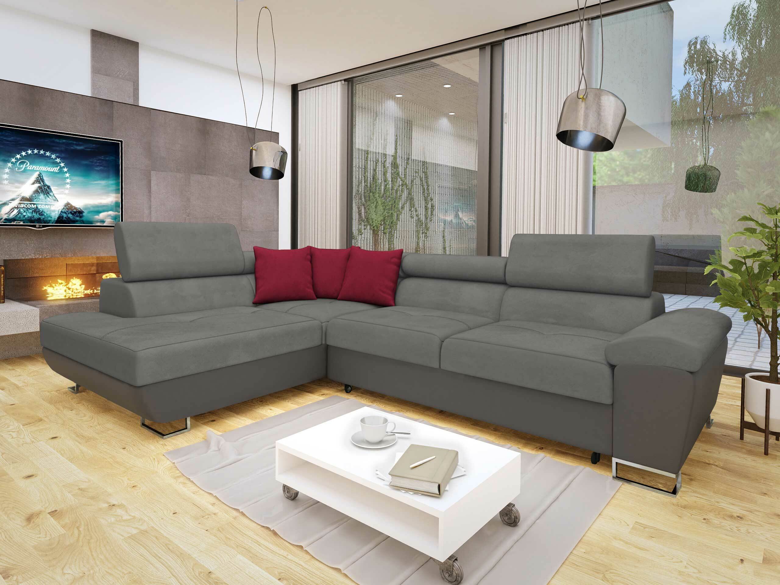 Sofá rinconero Comfivo 166 (Soft 029 + Uttario Velvet 2971 + Kronos 02)