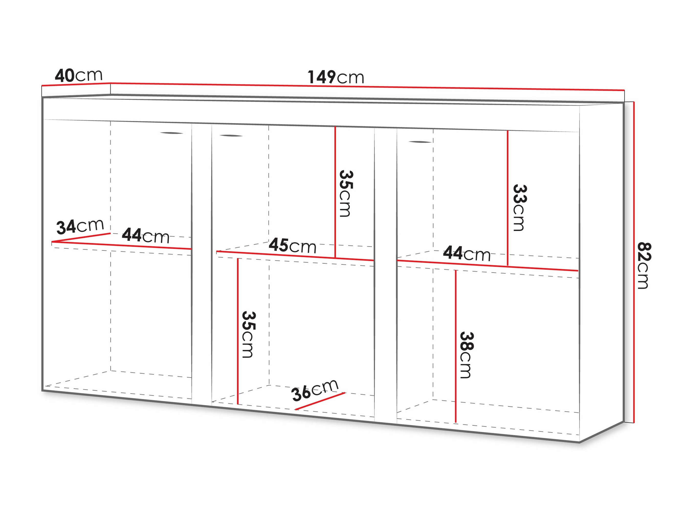 Aparador Soca I (Blanco + Hormigón)