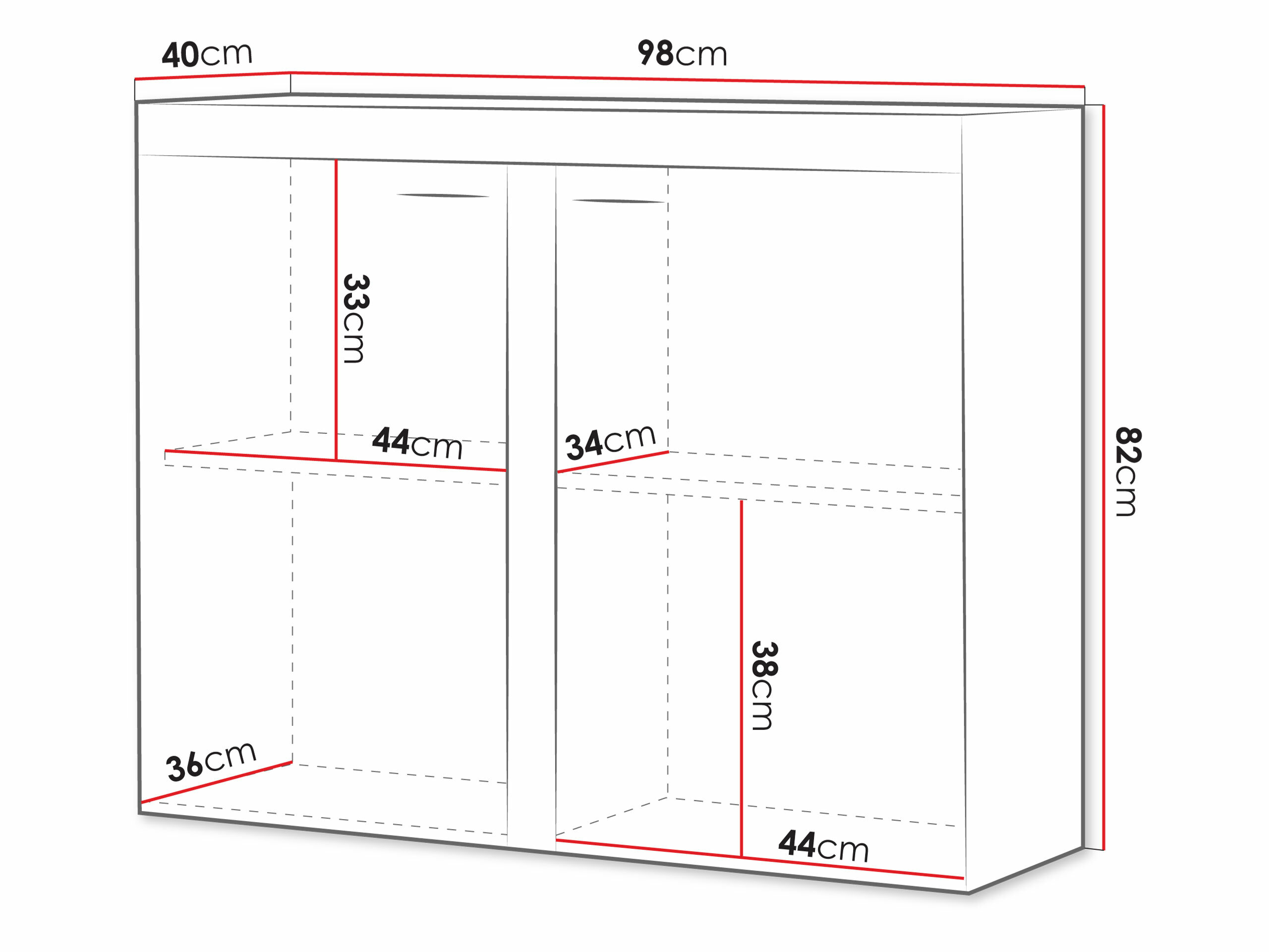 Aparador Tucson 120 (Blanco + Hormigón)