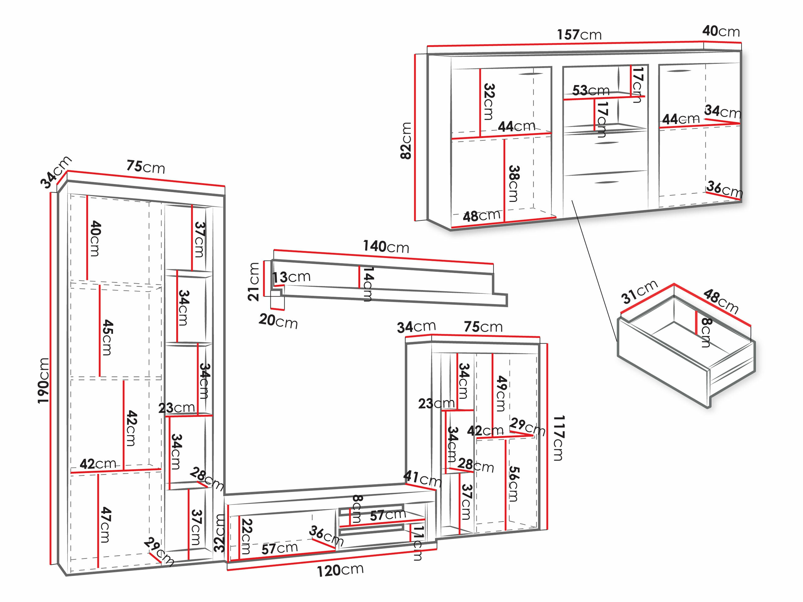 Conjunto de salón Soca I (Blanco)