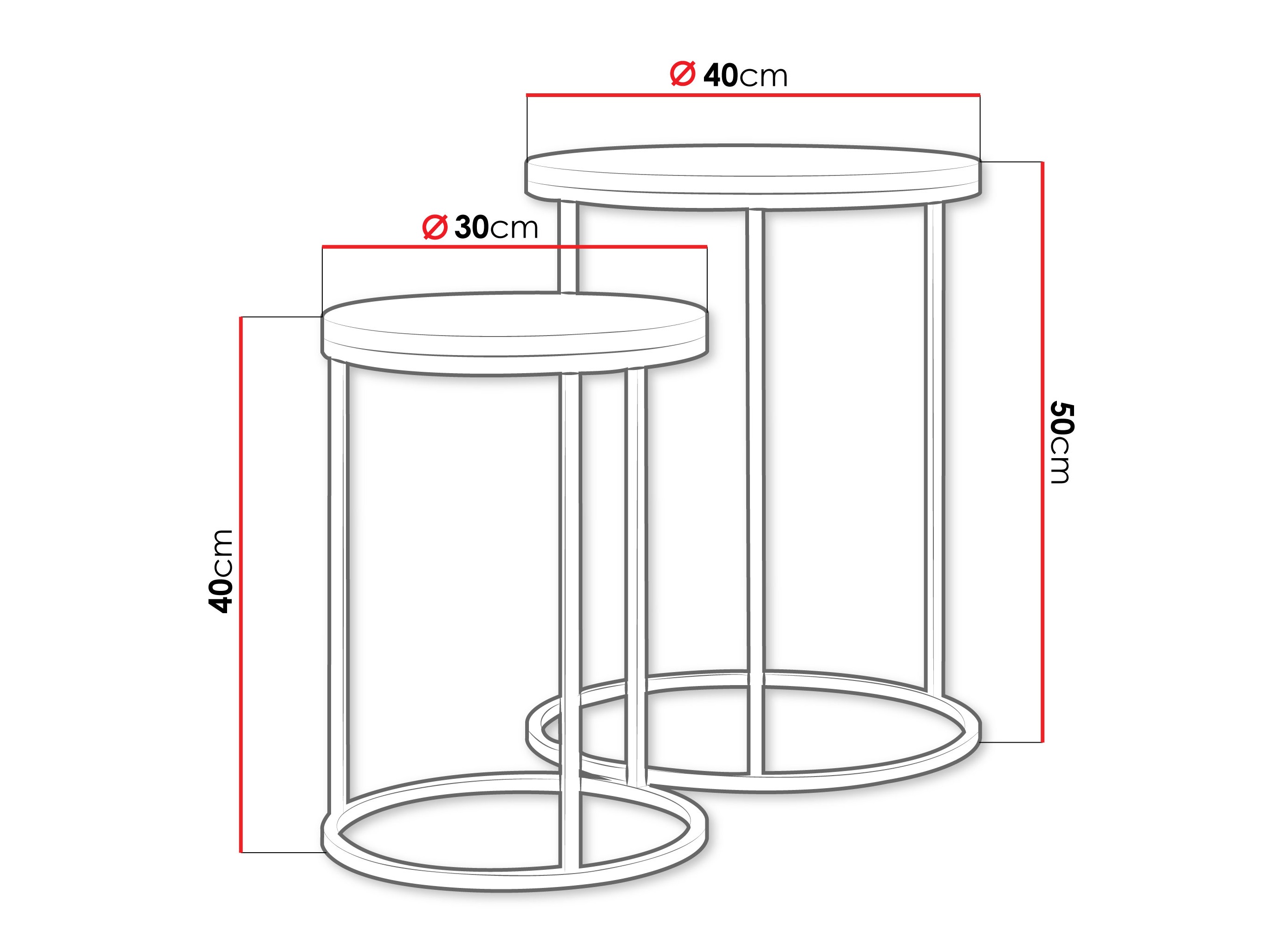 Conjunto de mesas auxiliares Iter (Beige)