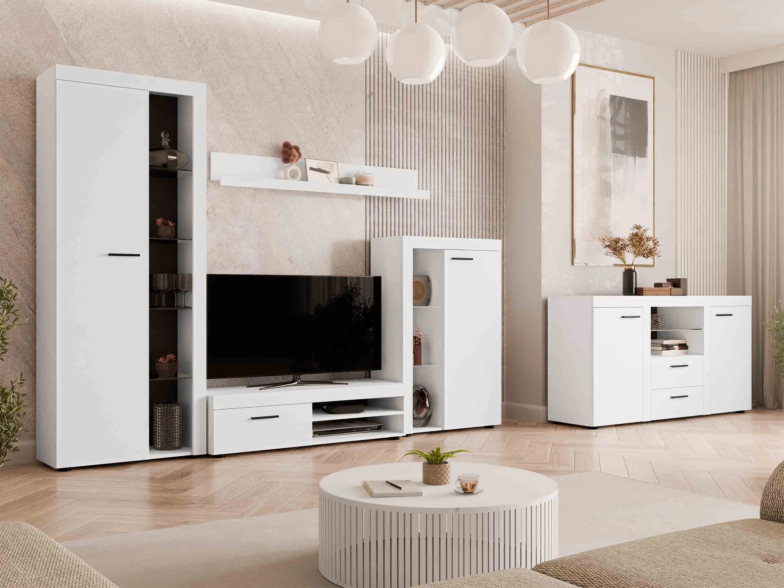 Conjunto de salón Univio (Blanco)