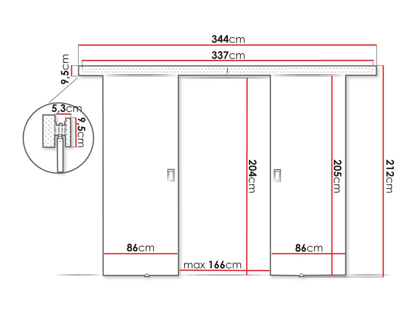 Puerta corredera SP6524