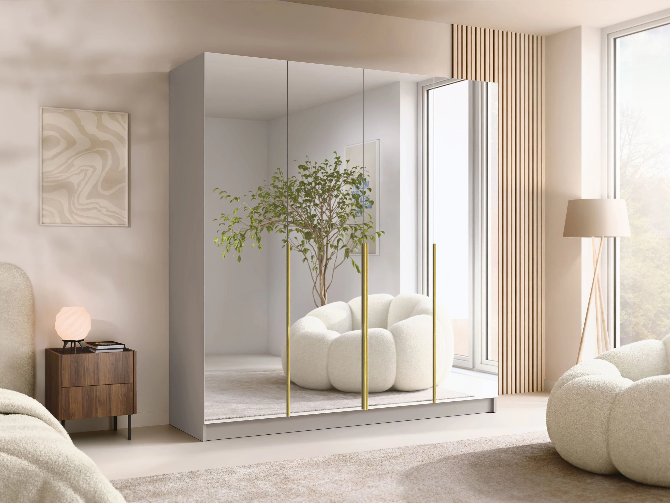 Armario Closico 190 (Cachemira + Dorado)