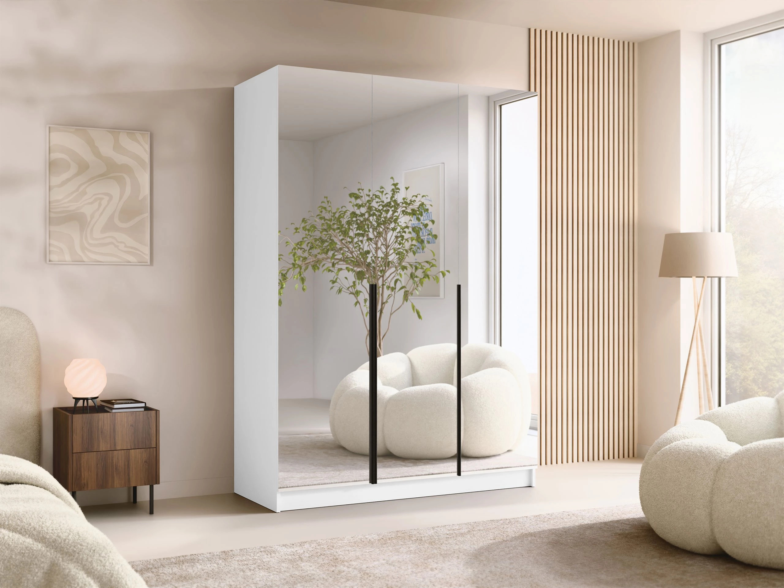 Armario Closico 196 (Blanco + Negro)