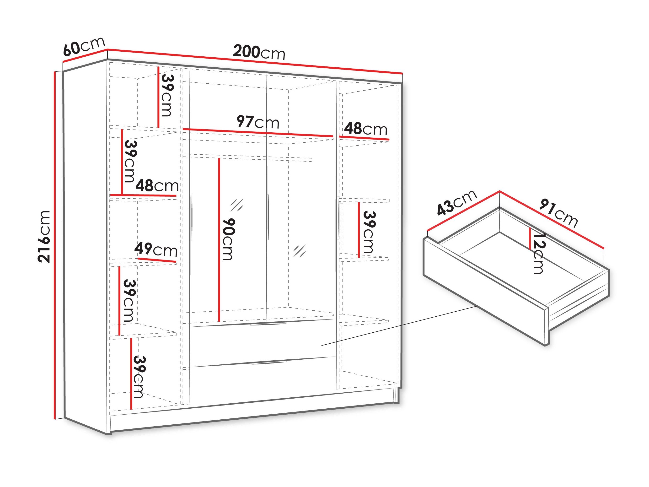 Armario Closico 201 (Blanco)