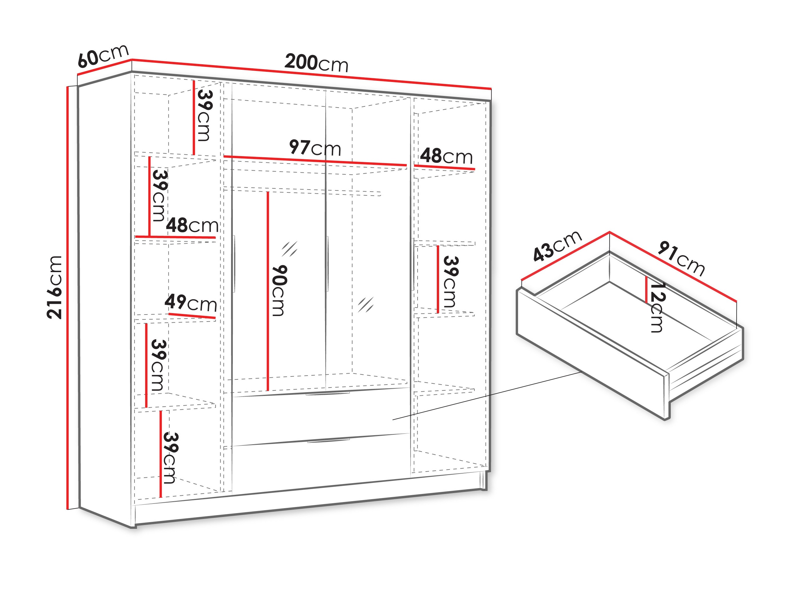 Armario Closico Cadron II (Cachemira)