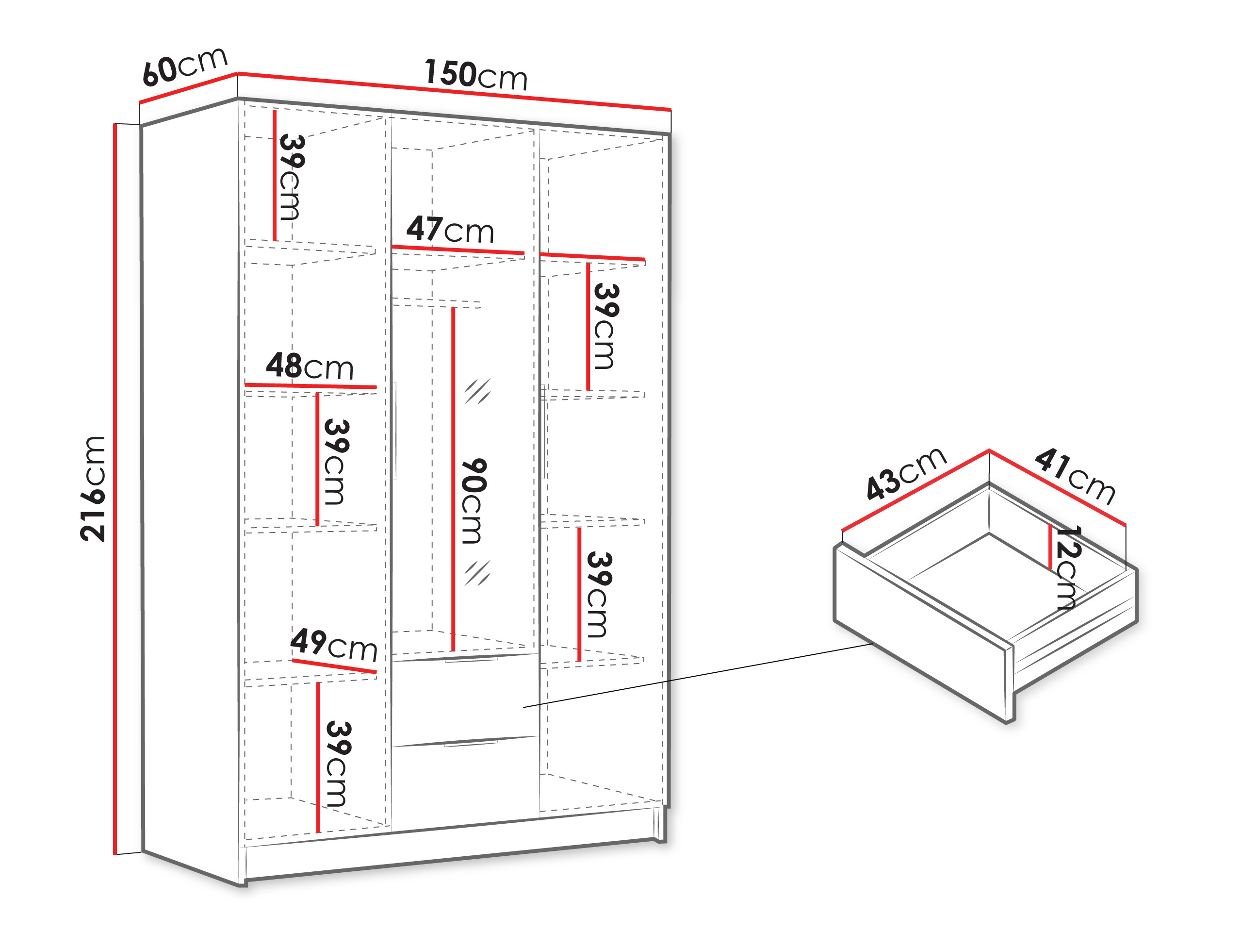 Armario Closico Calvron II (Blanco)