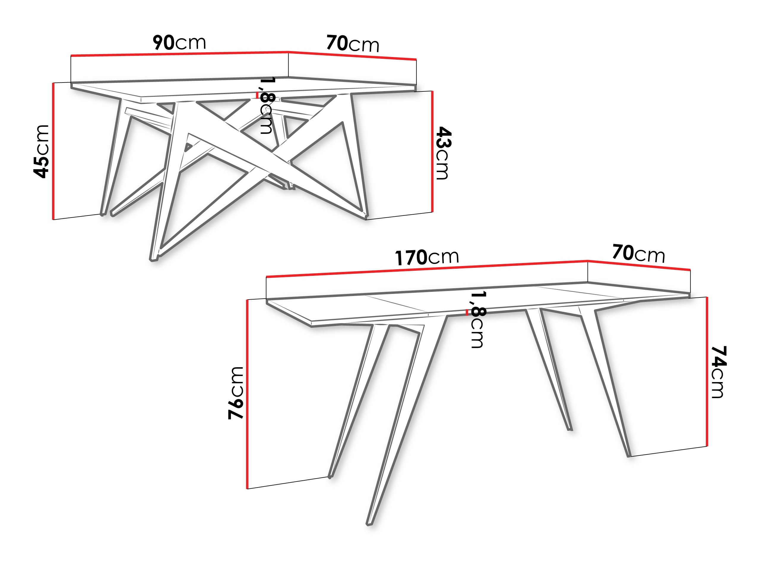 Mesa de centro convertible SP6536