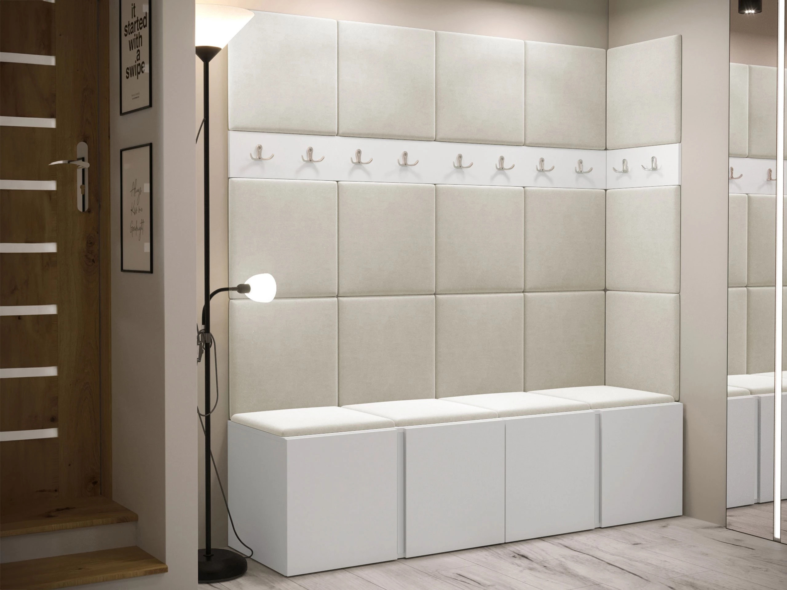 Conjunto para recibidor Pinis II (Blanco)