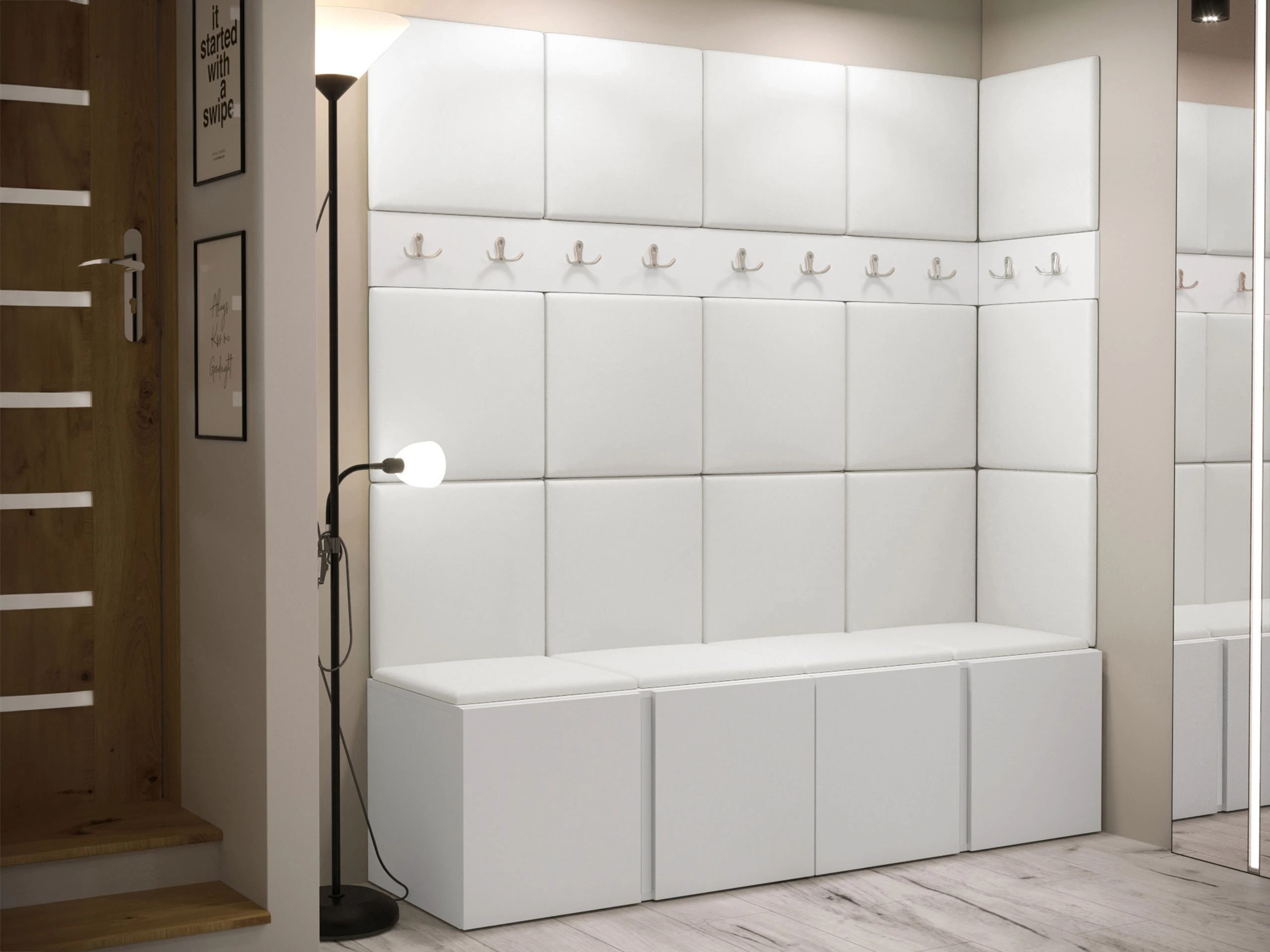 Conjunto para recibidor Pinis II (Blanco)