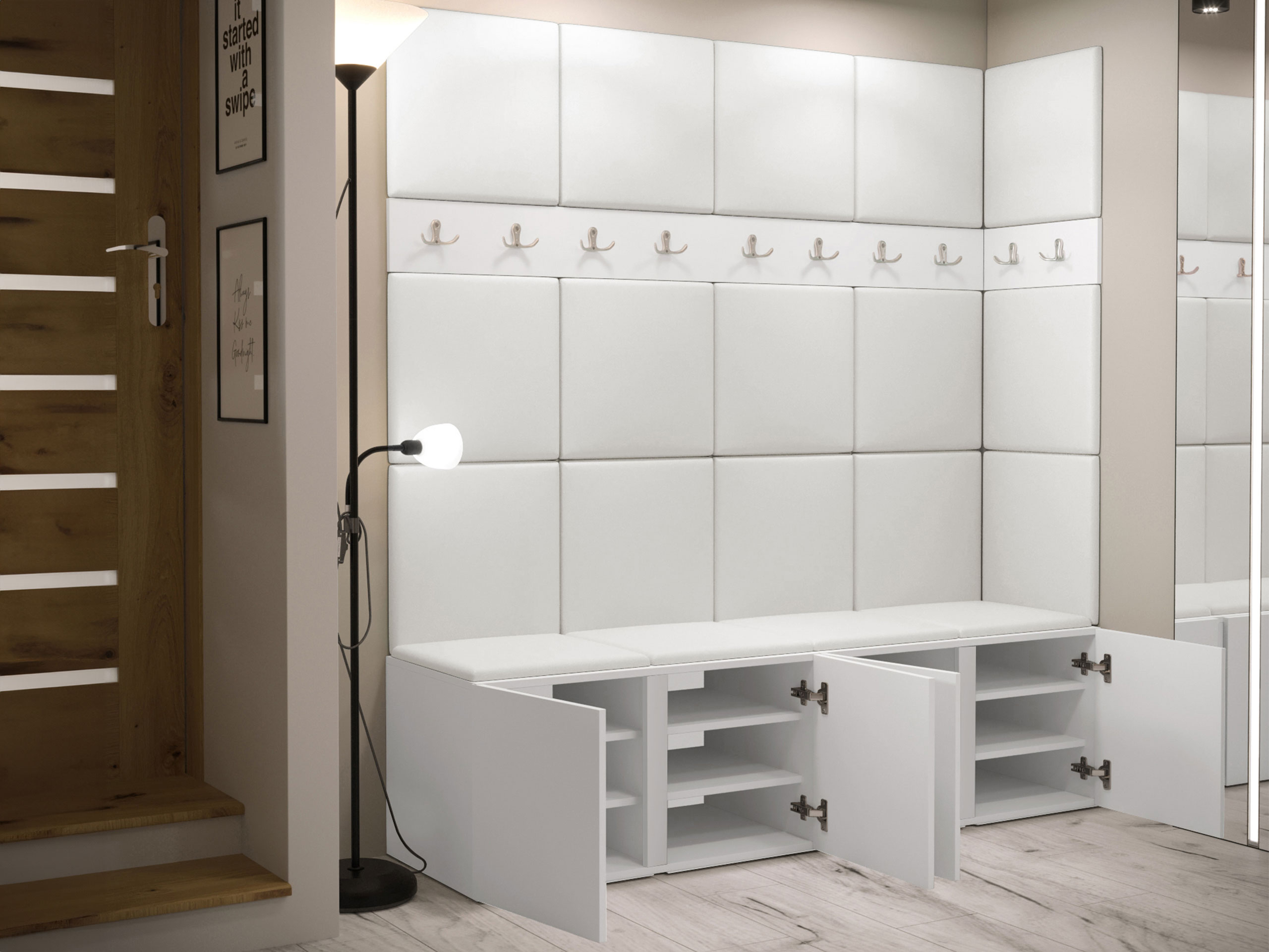 Conjunto para recibidor Pinis II (Blanco)