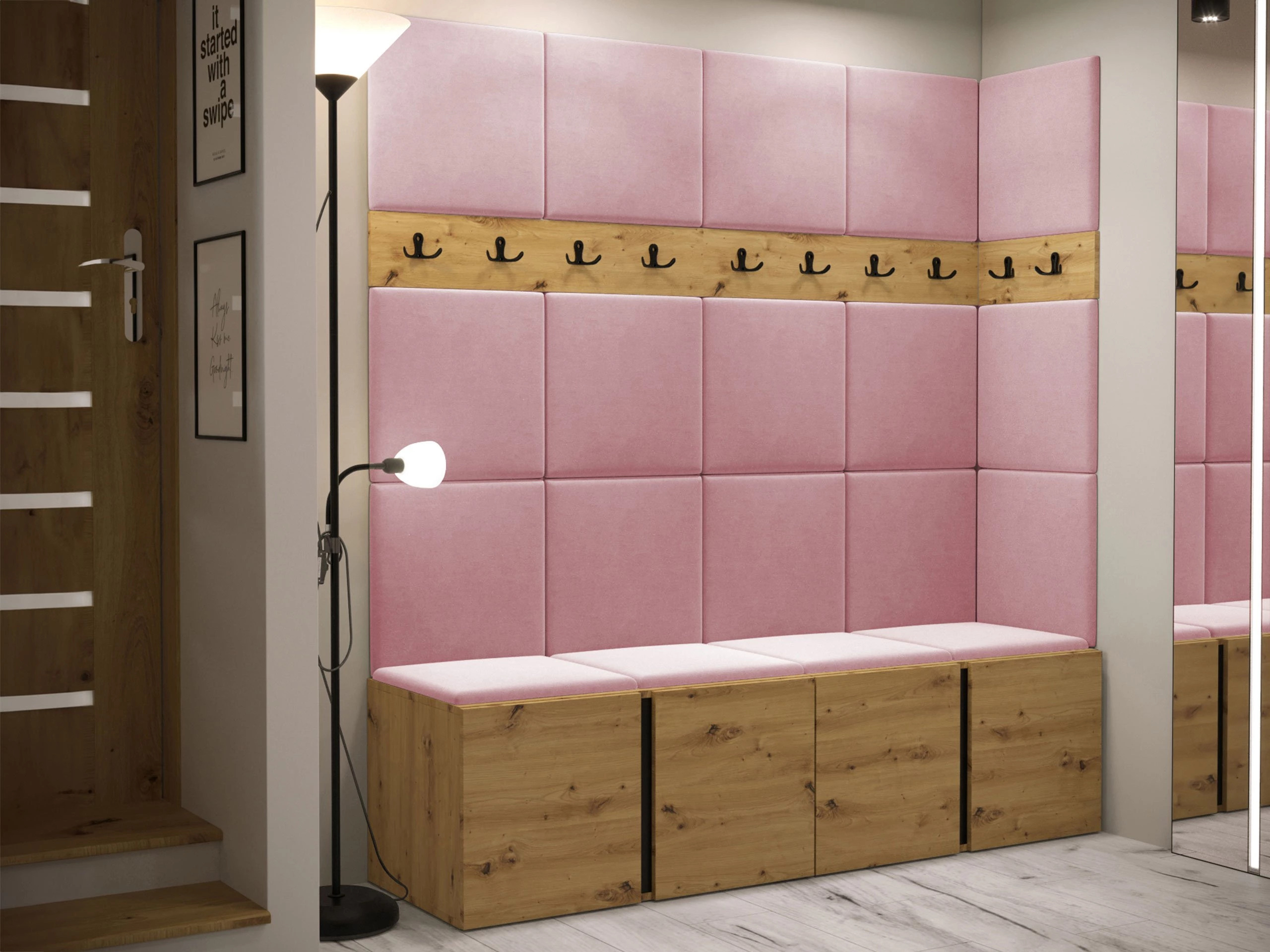 Conjunto para recibidor Pinis II (Roble Artisan)