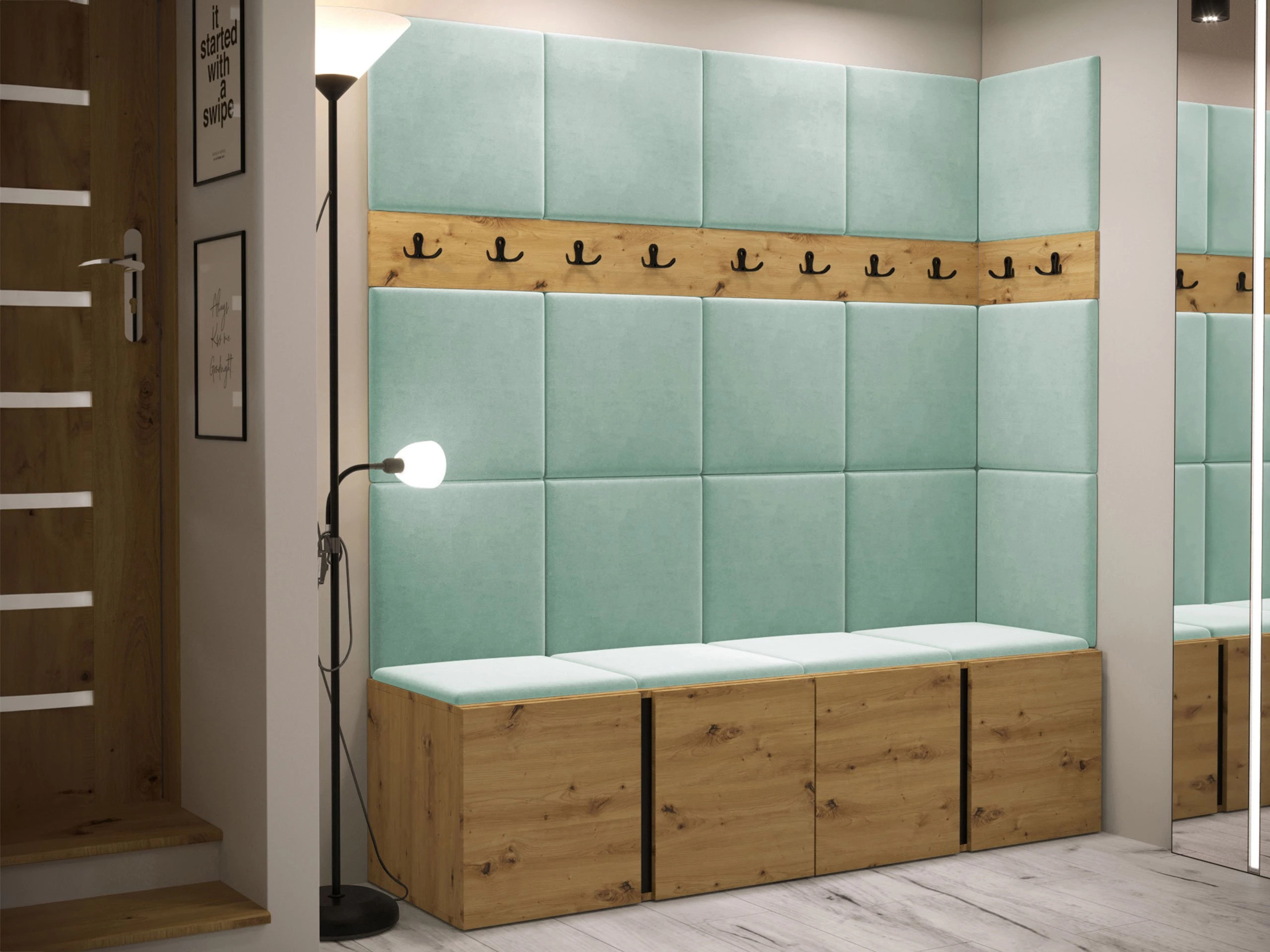 Conjunto para recibidor Pinis II (Roble Artisan)