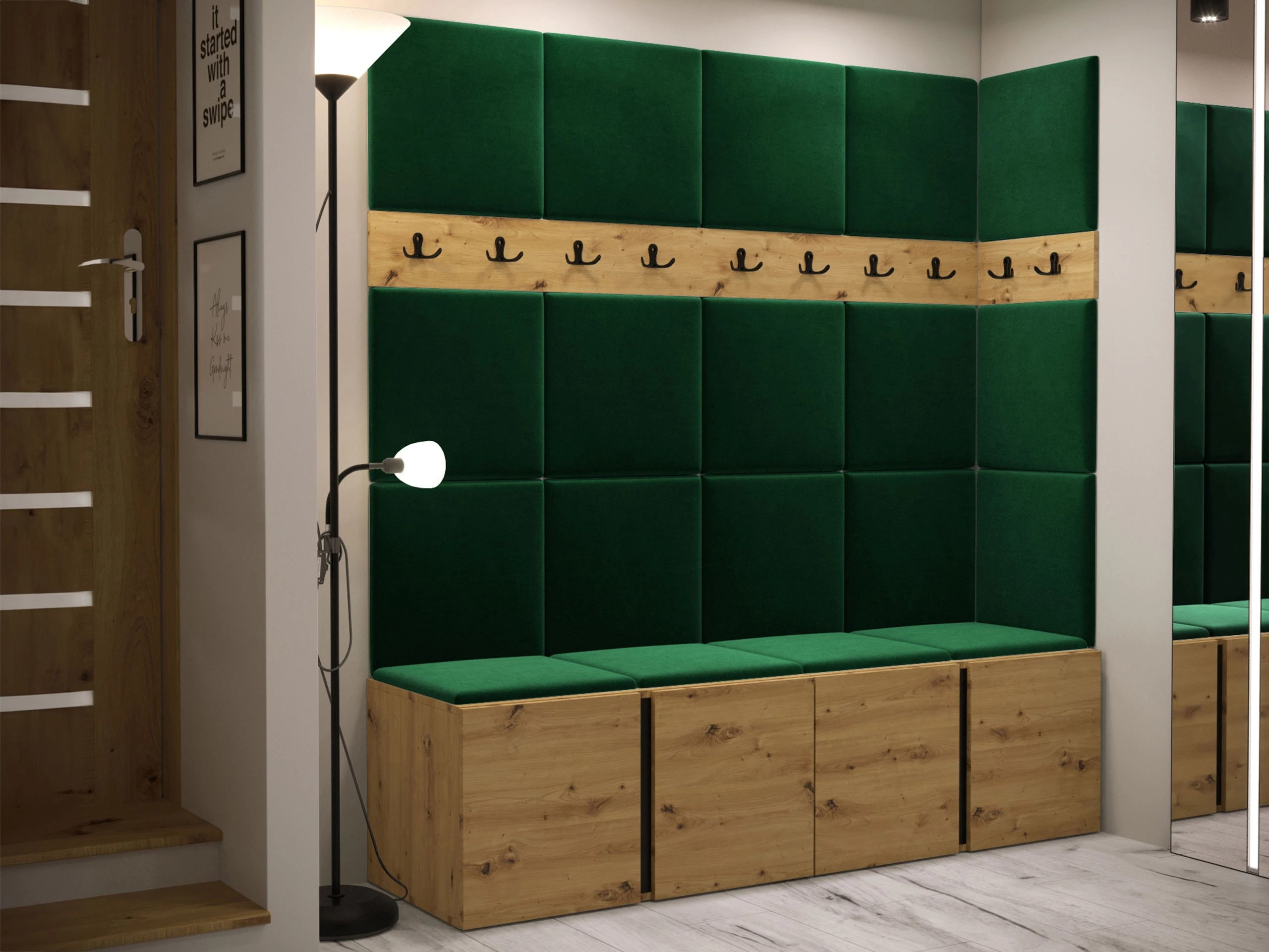 Conjunto para recibidor Pinis II (Roble Artisan)