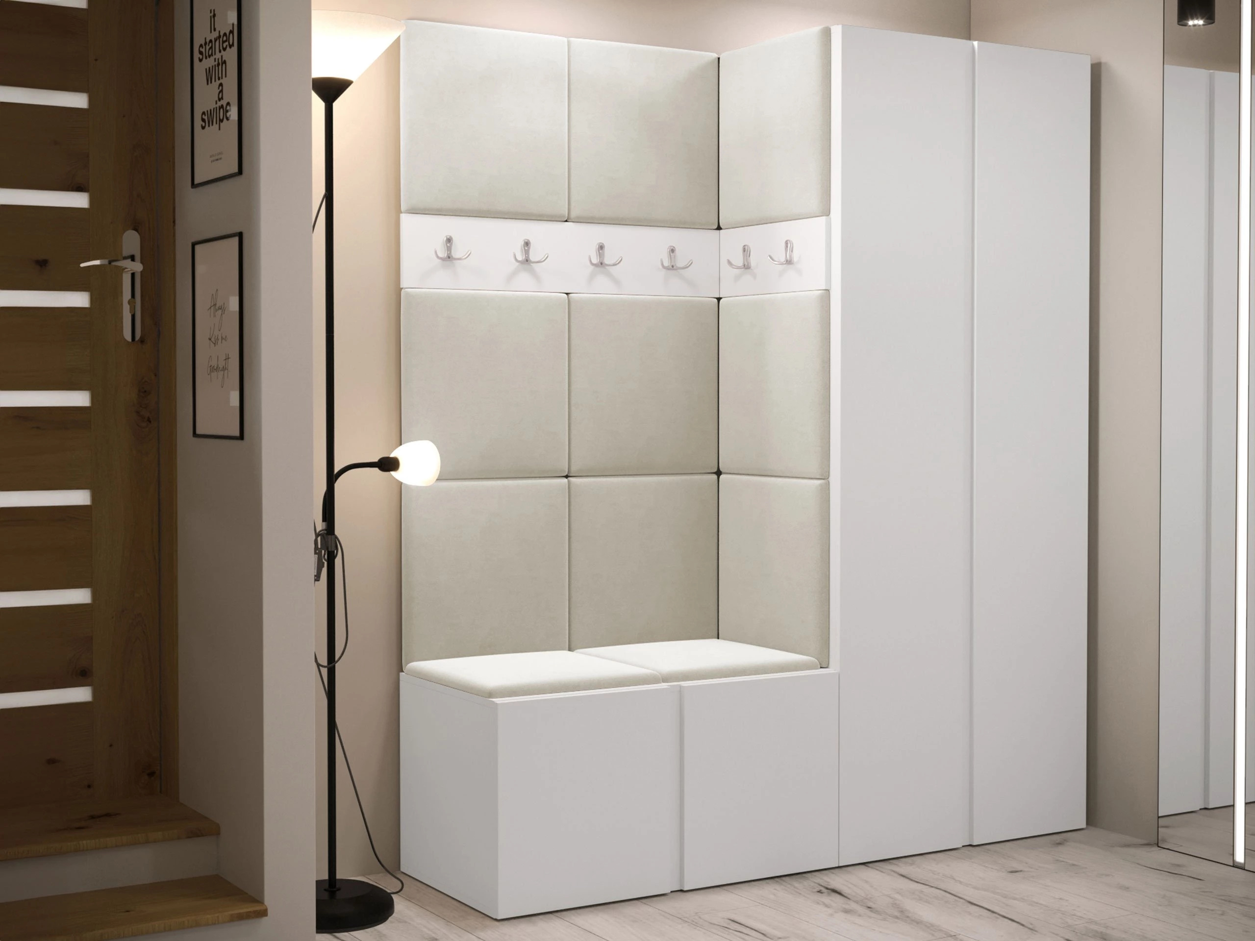 Conjunto para recibidor Pinis III (Blanco)