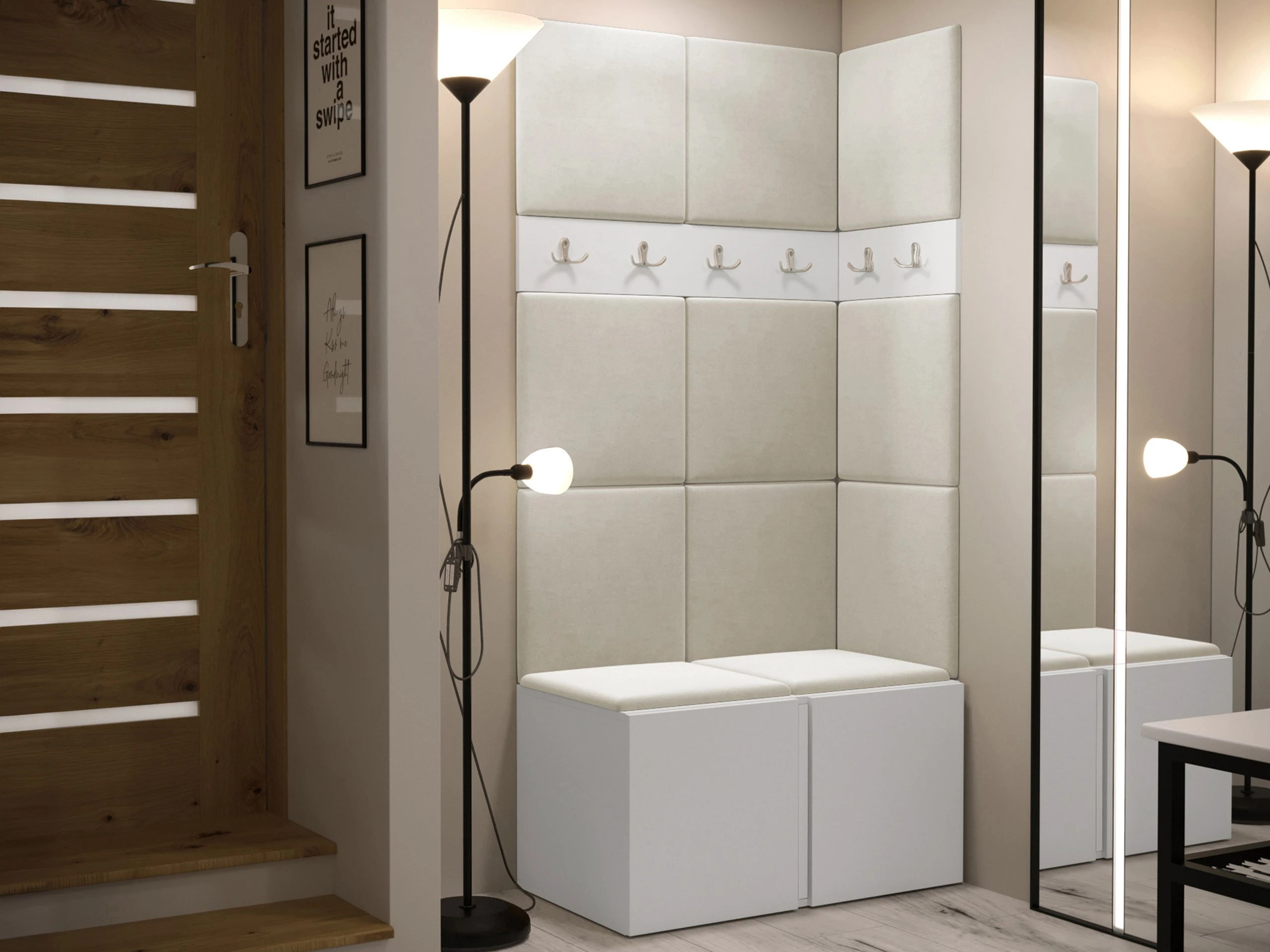 Conjunto para recibidor Hartford 264 (Blanco)