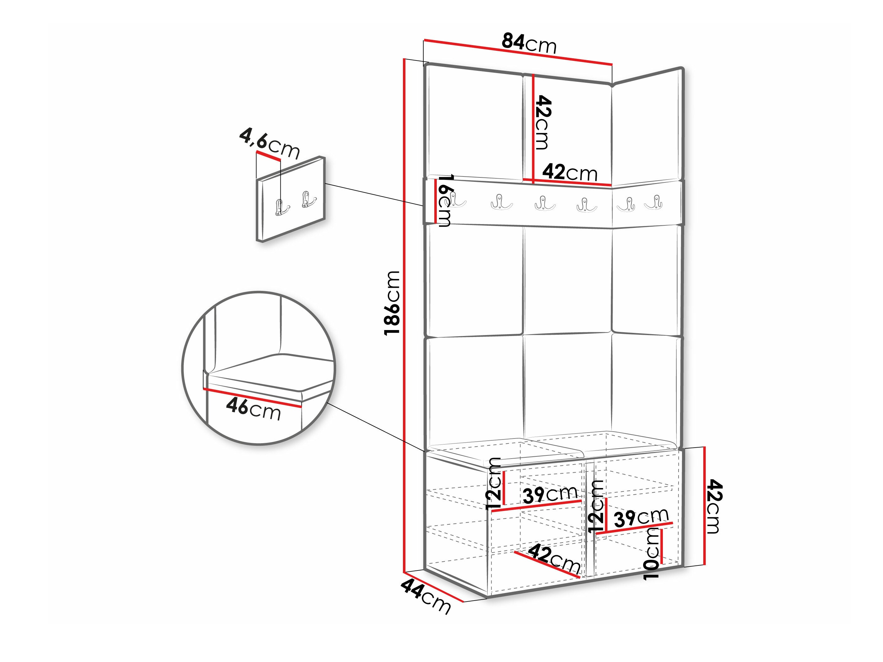 Conjunto para recibidor Pinis I (Blanco)
