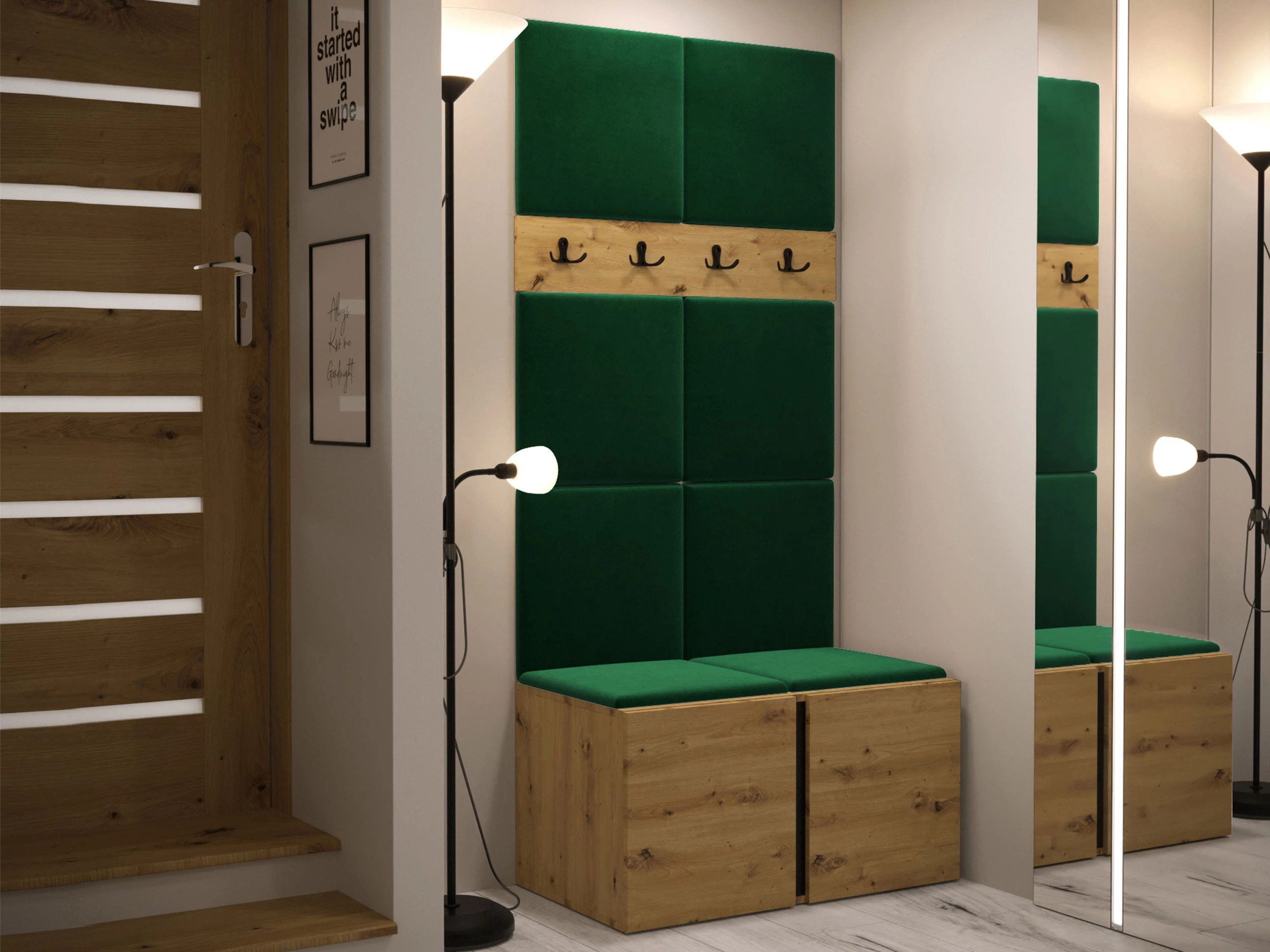 Conjunto para recibidor Pinis IV (Roble Artisan)