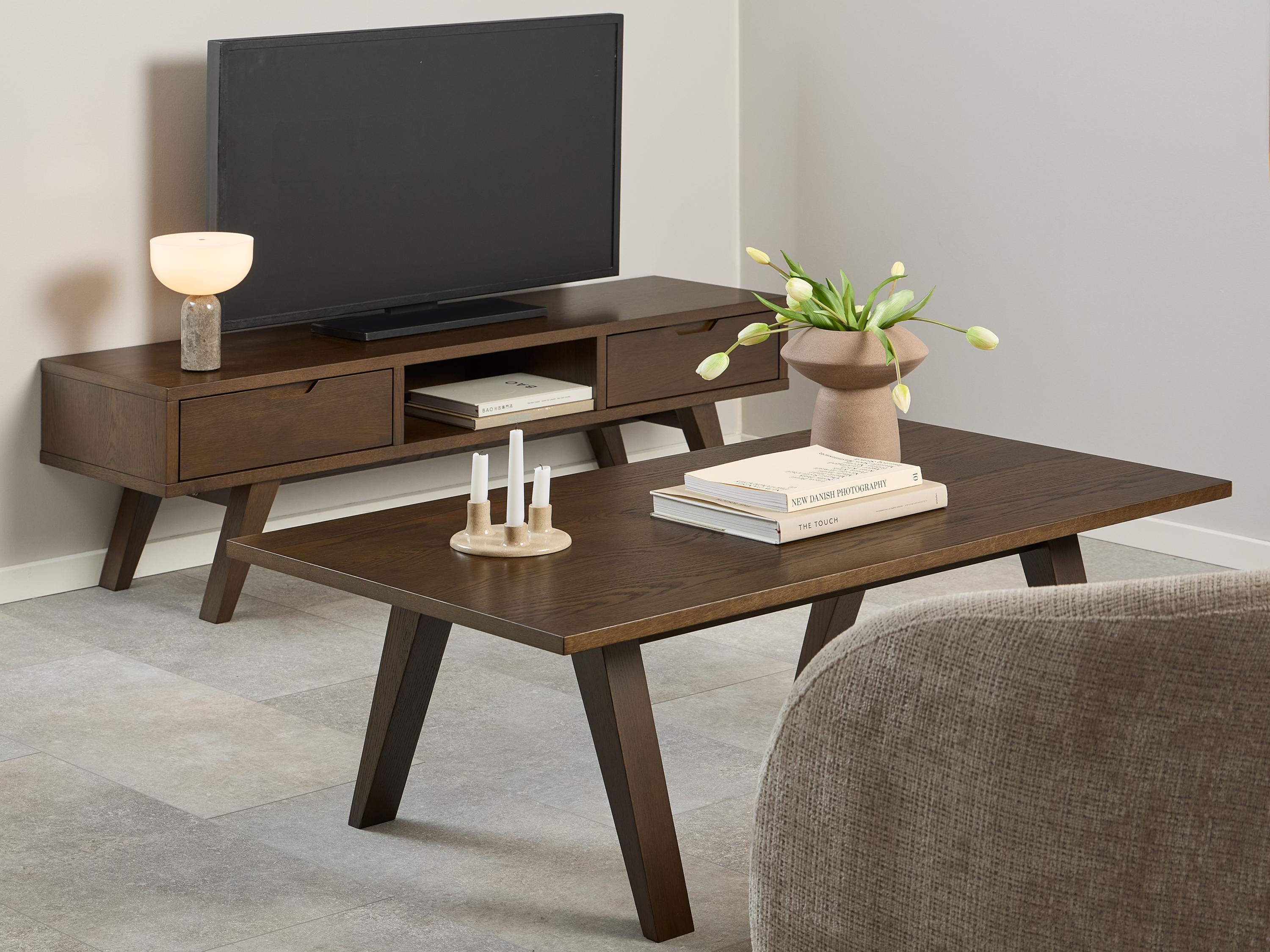 Mesa de centro Norsica Albene 109 (Roble oscuro)