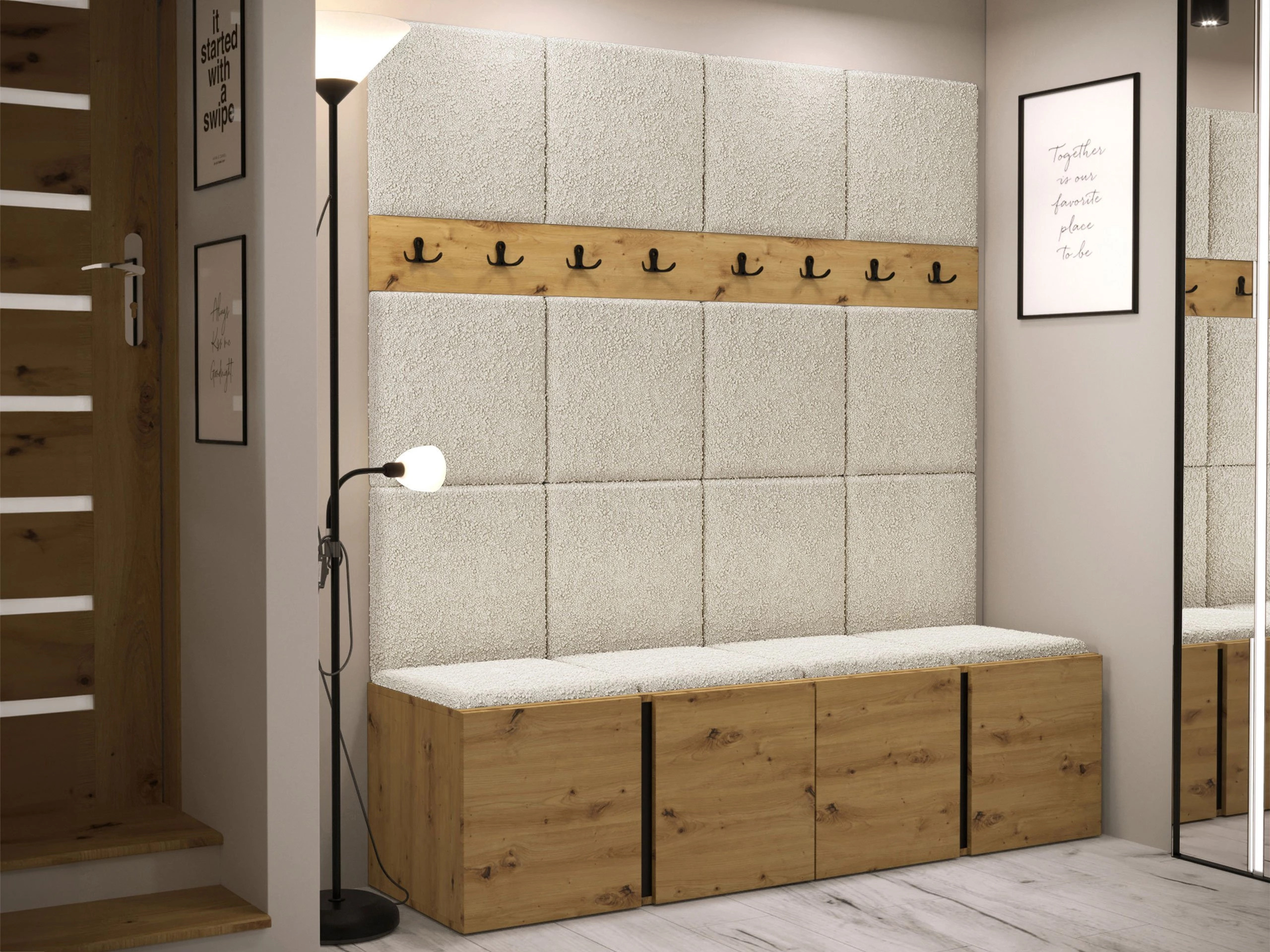 Conjunto para recibidor Hartford 268 (Roble Artisan)