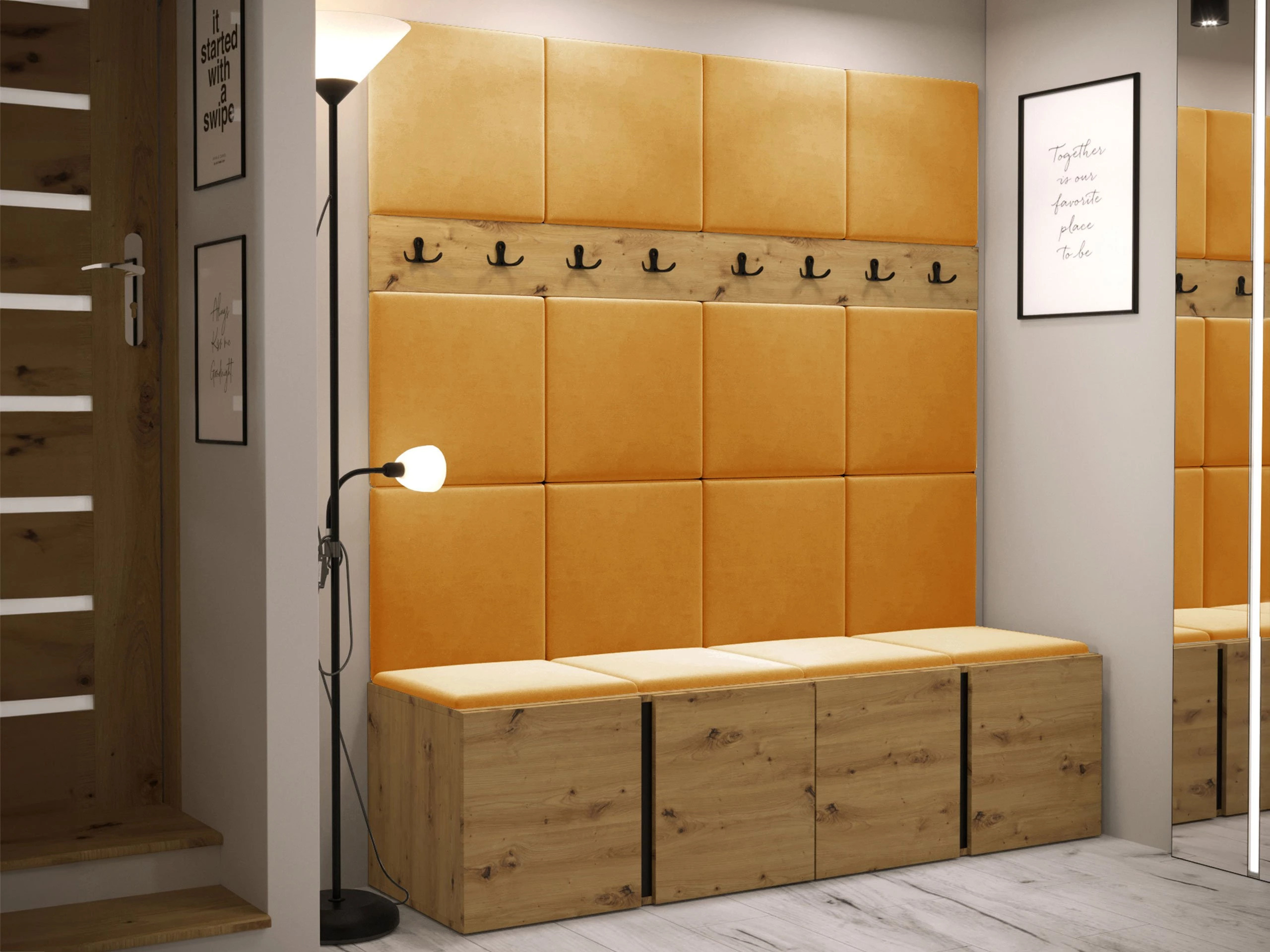 Conjunto para recibidor Pinis V (Roble Artisan)