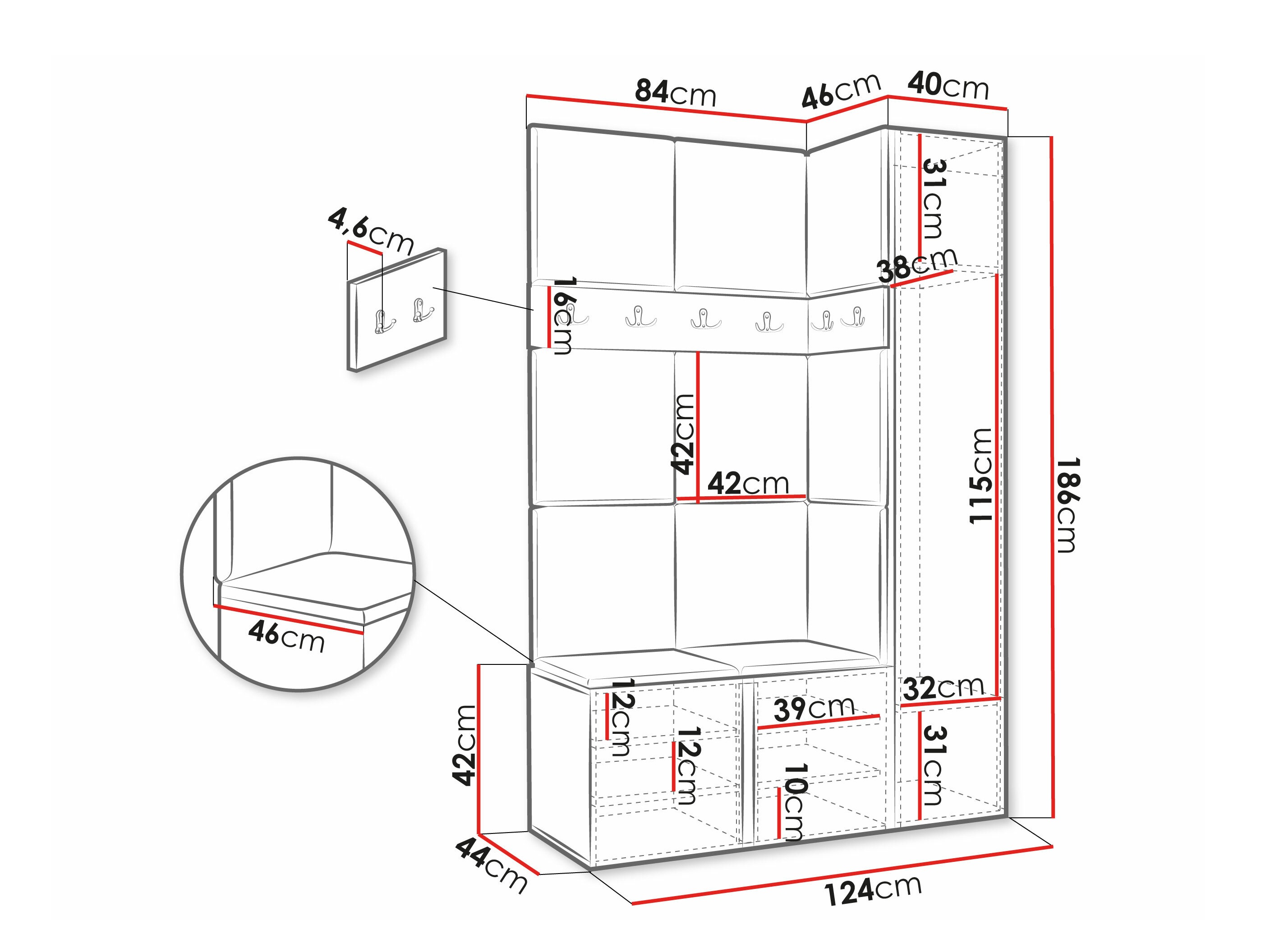 Conjunto para recibidor Hartford 277 (Manila 02)